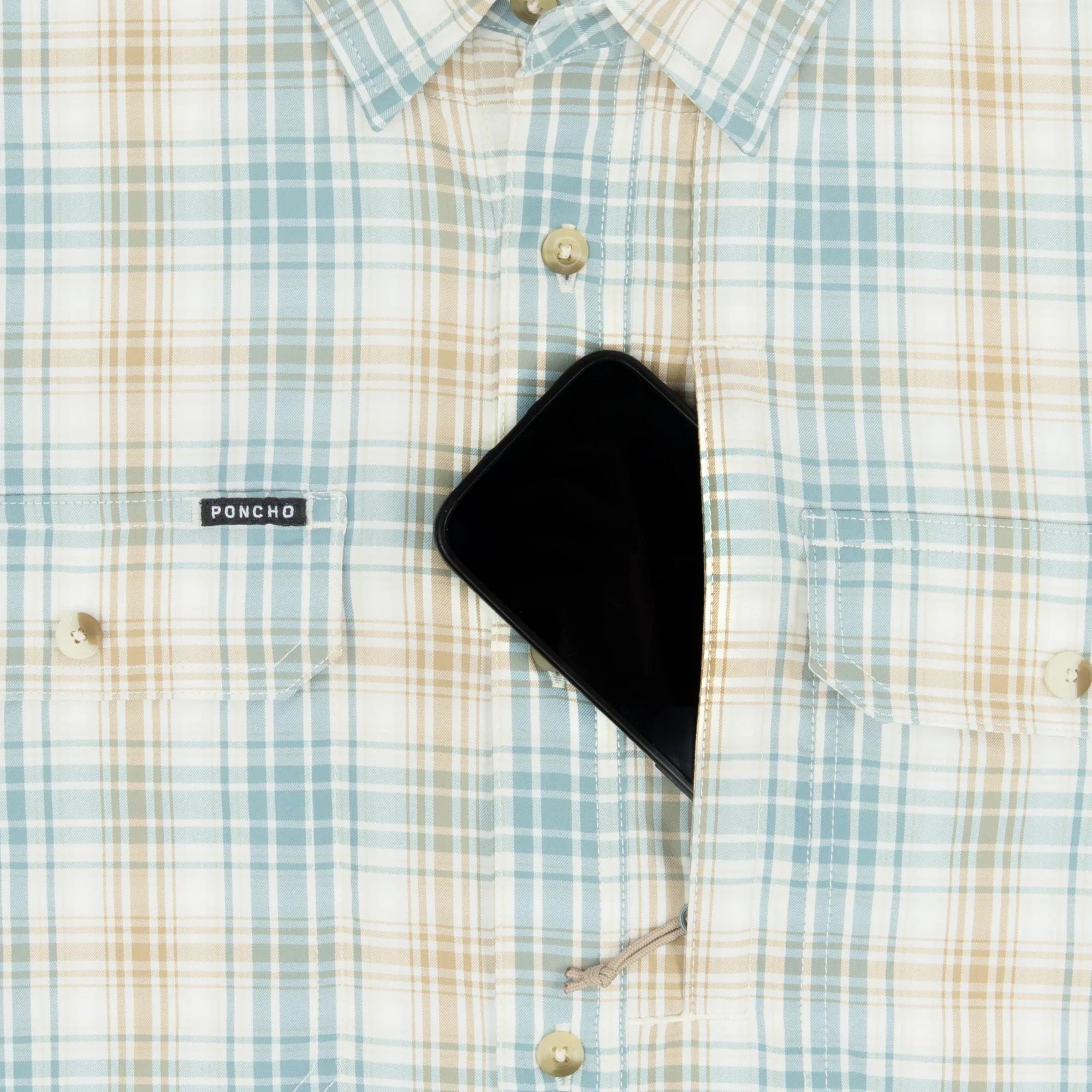 Men's Poncho "The Double Haul" Short Sleeve Button Up Shirt