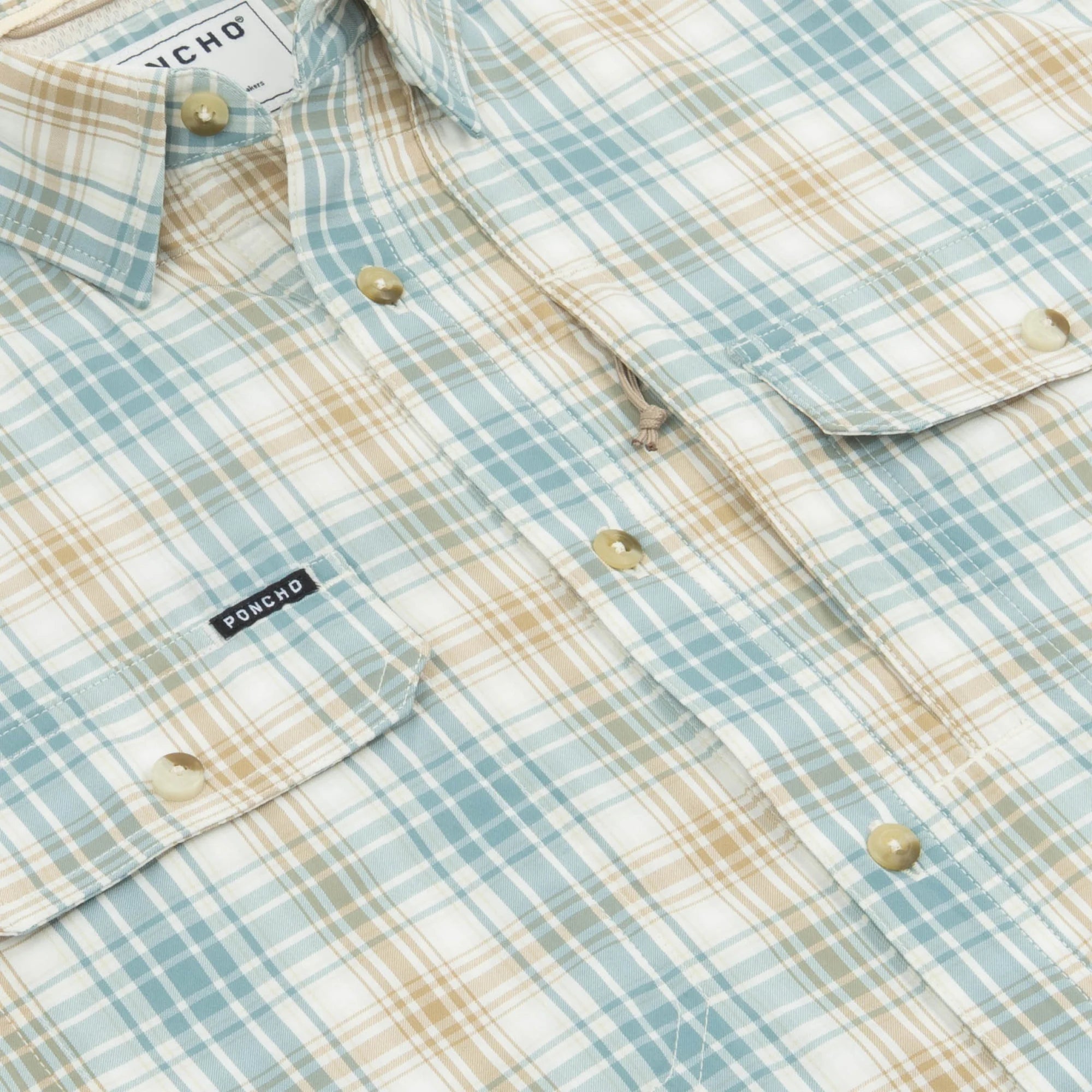 Men's Poncho "The Double Haul" Short Sleeve Button Up Shirt