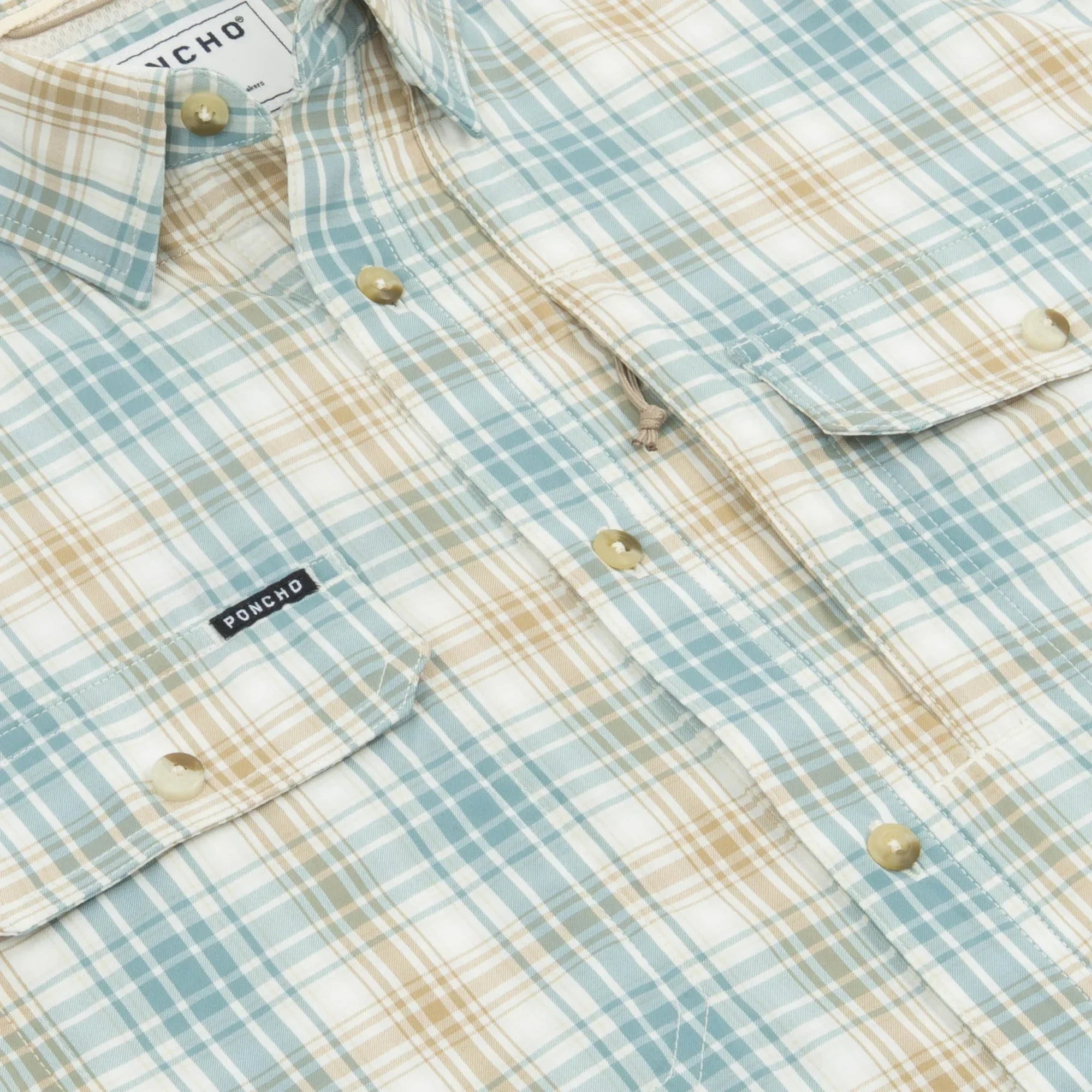 Men's Poncho "The Double Haul" Short Sleeve Button Up Shirt