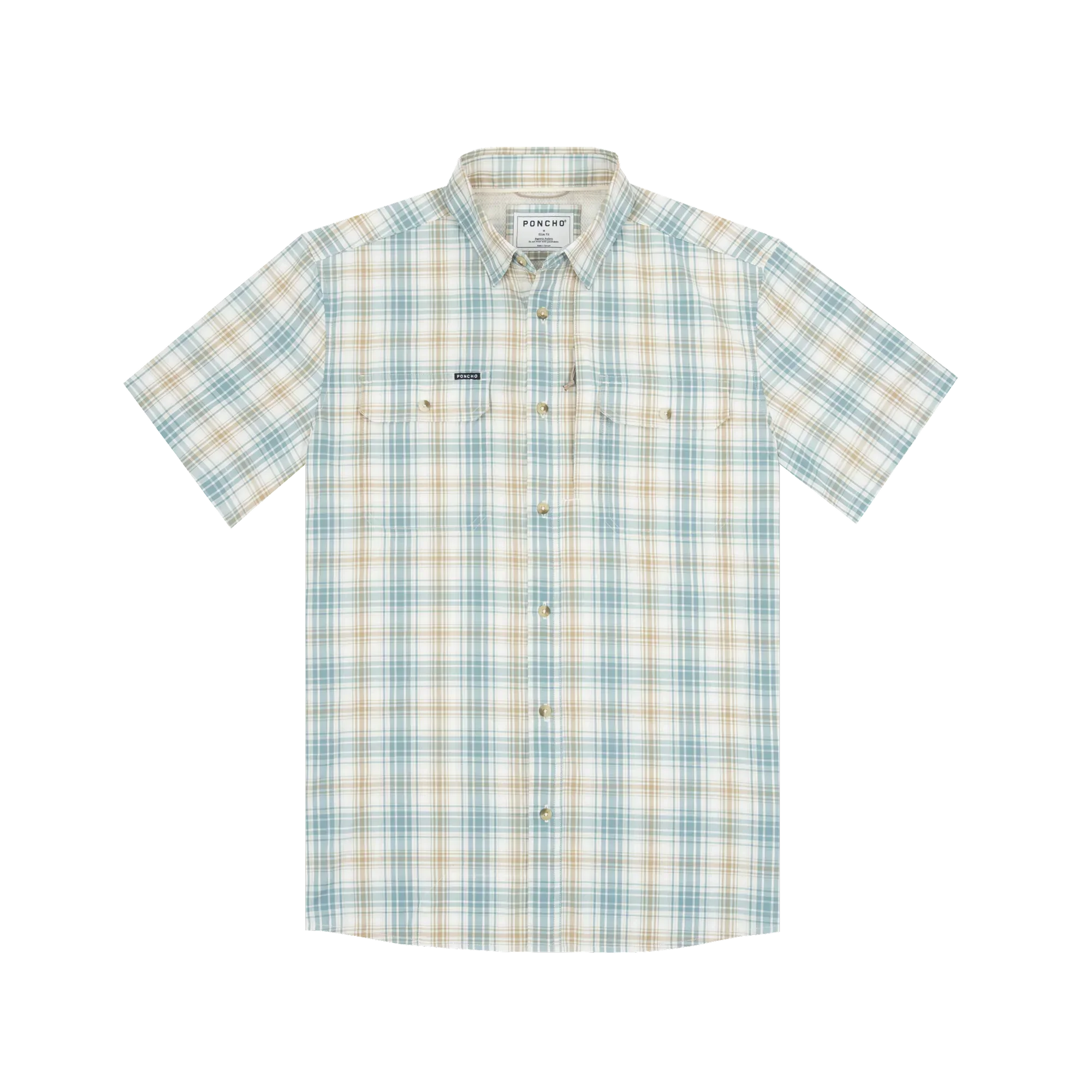Men's Poncho "The Double Haul" Short Sleeve Button Up Shirt