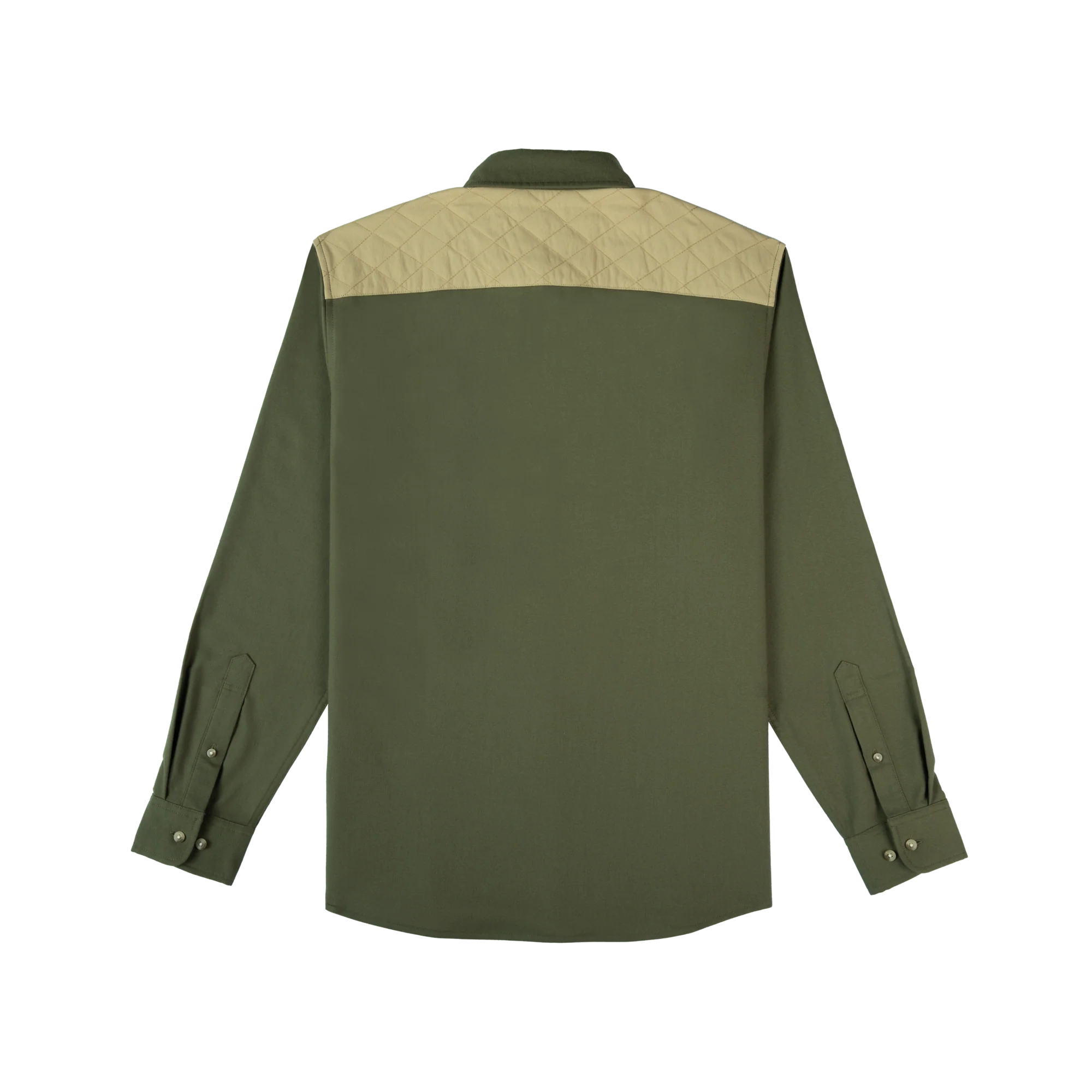 Men's Poncho "The Roosevelt" Green Long Sleeve Button Up
