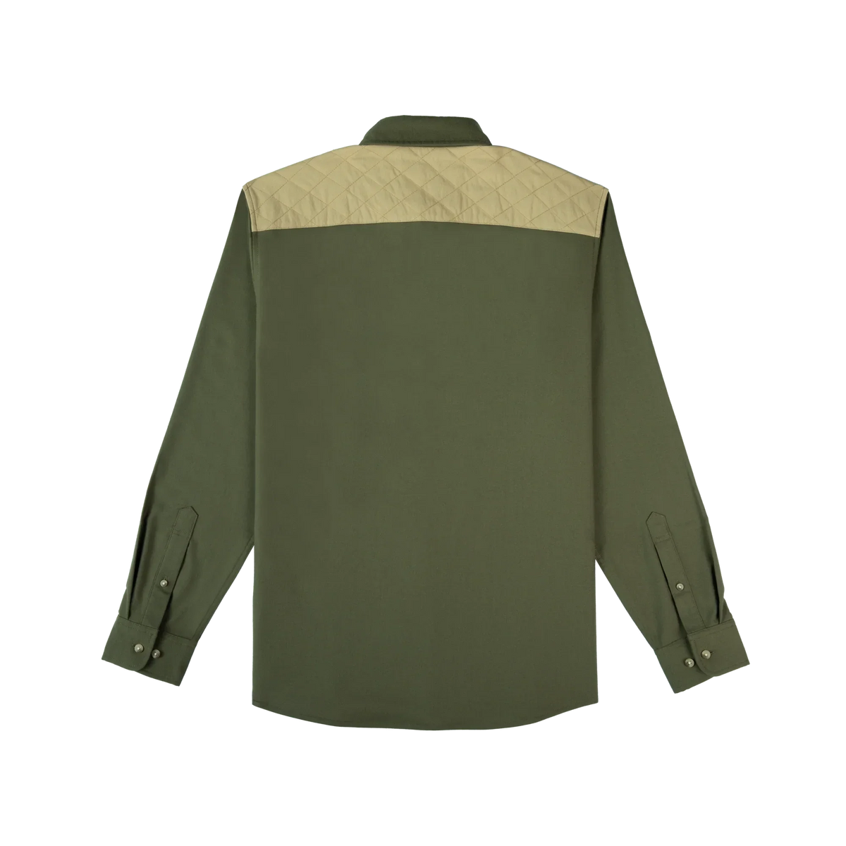 Men's Poncho "The Roosevelt" Green Long Sleeve Button Up