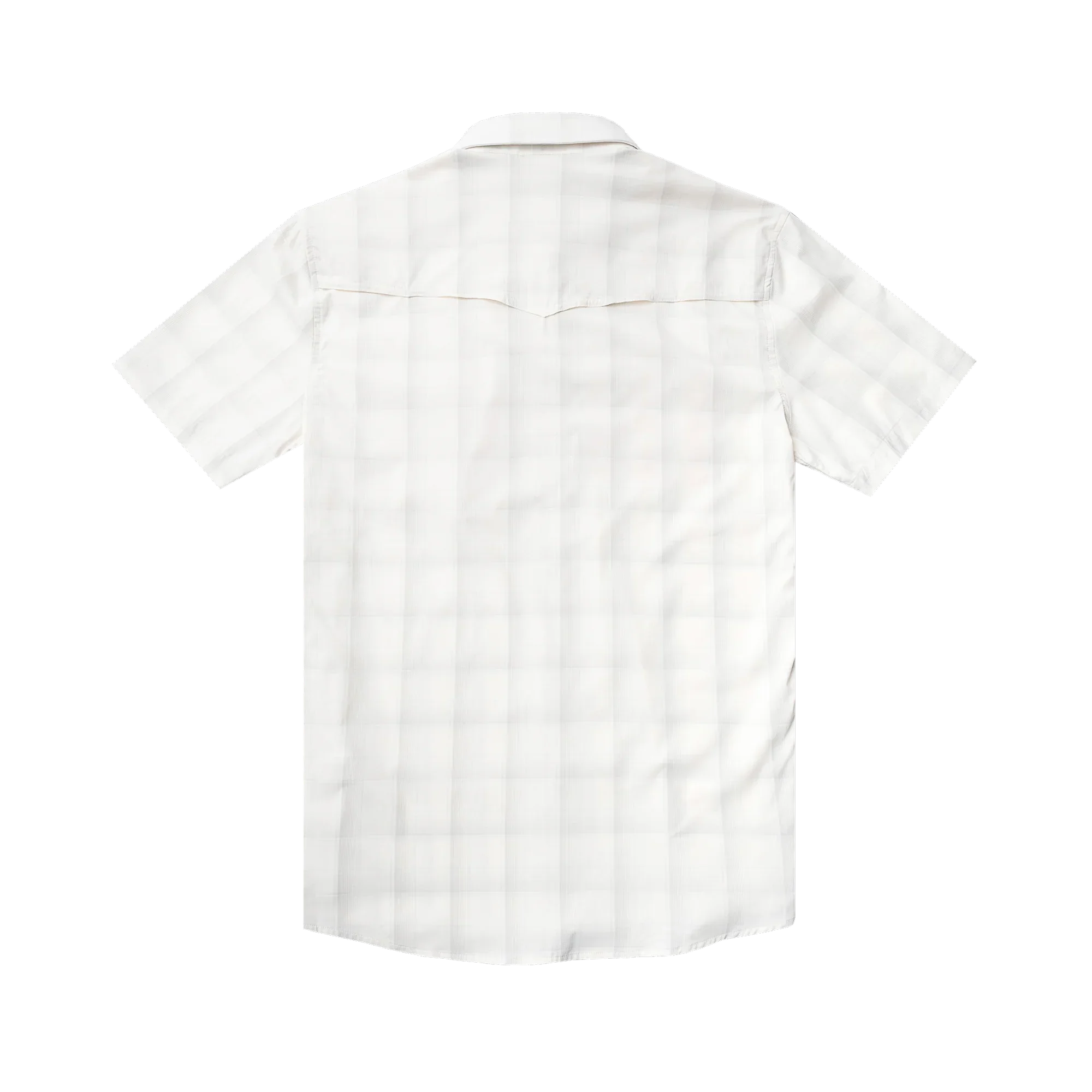 Men's Poncho The Whitefish White Plaid Short Sleeve Shirt