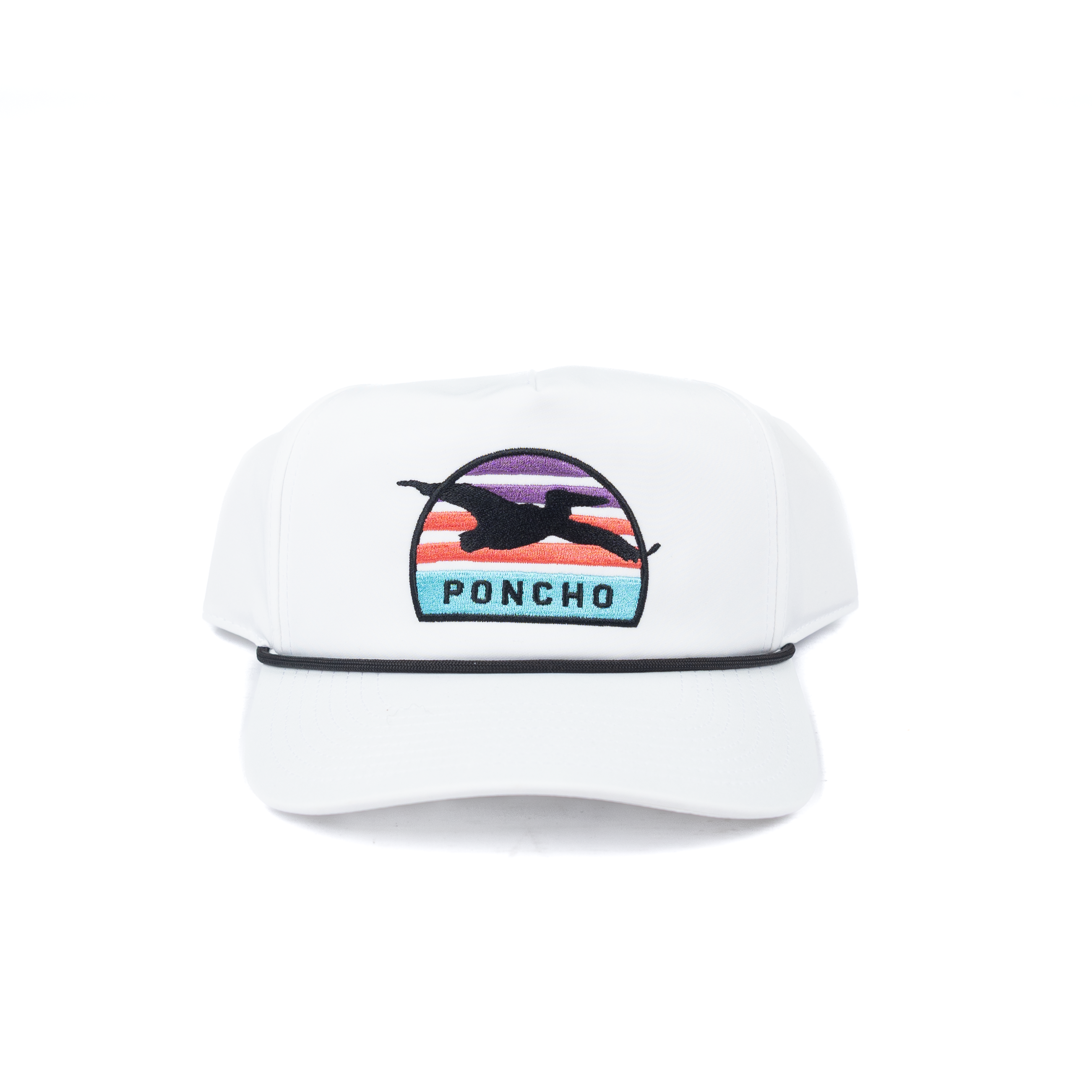 Men's Poncho White Pelican Rope Snapback Cap