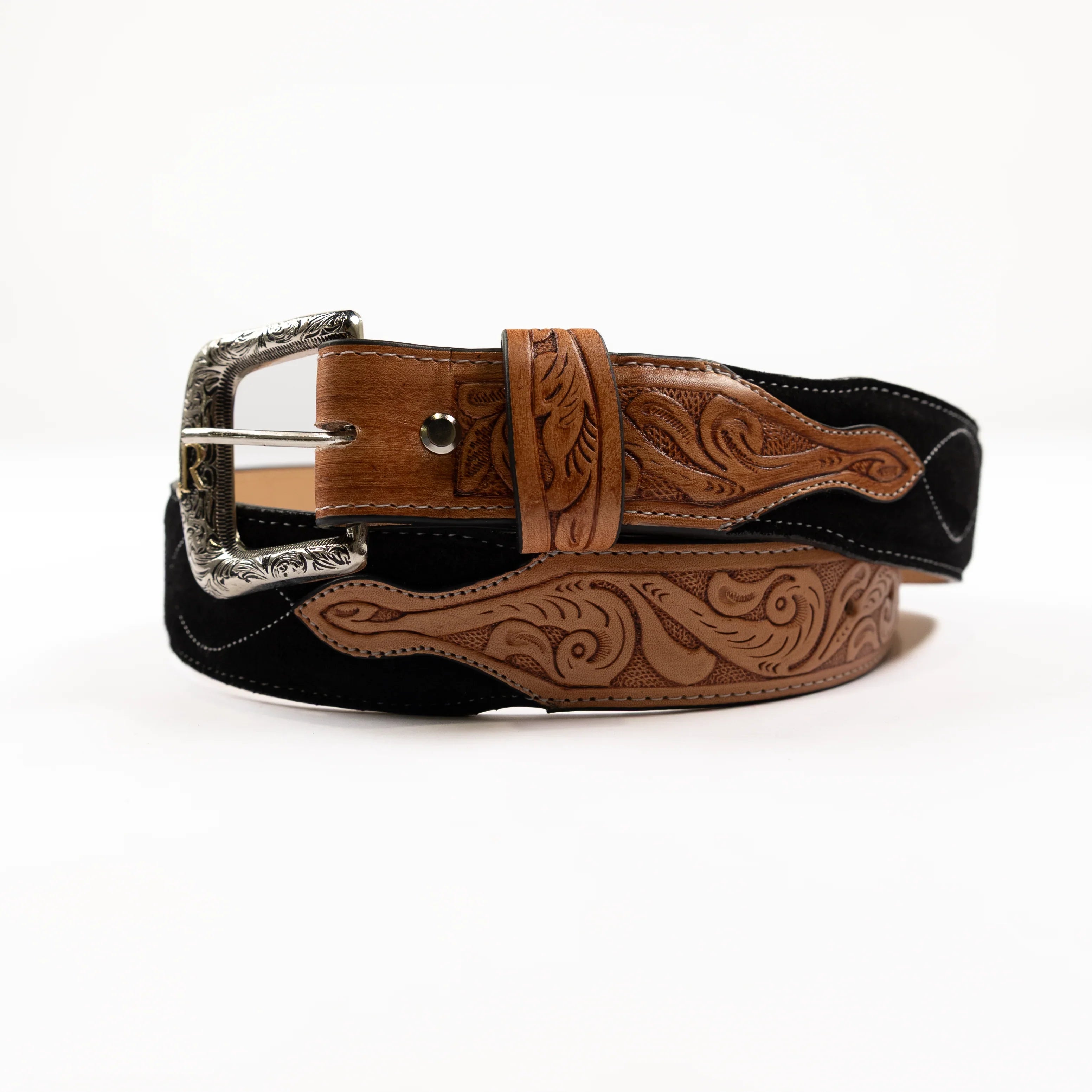 Men's R. Watson Black Roughout Belt