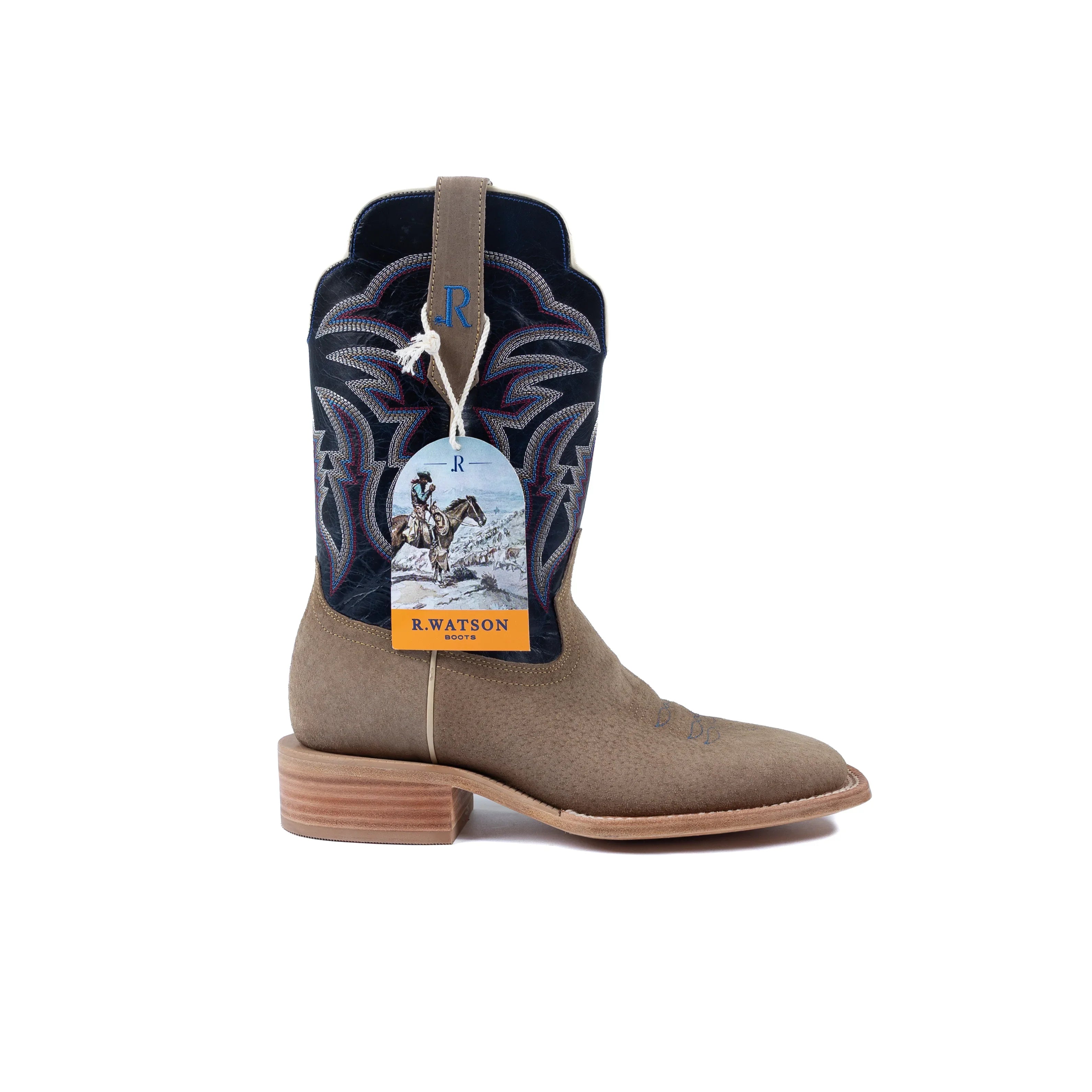 Men's R. Watson Boar Wide Square with 11″ Cowhide Top RW8604-2