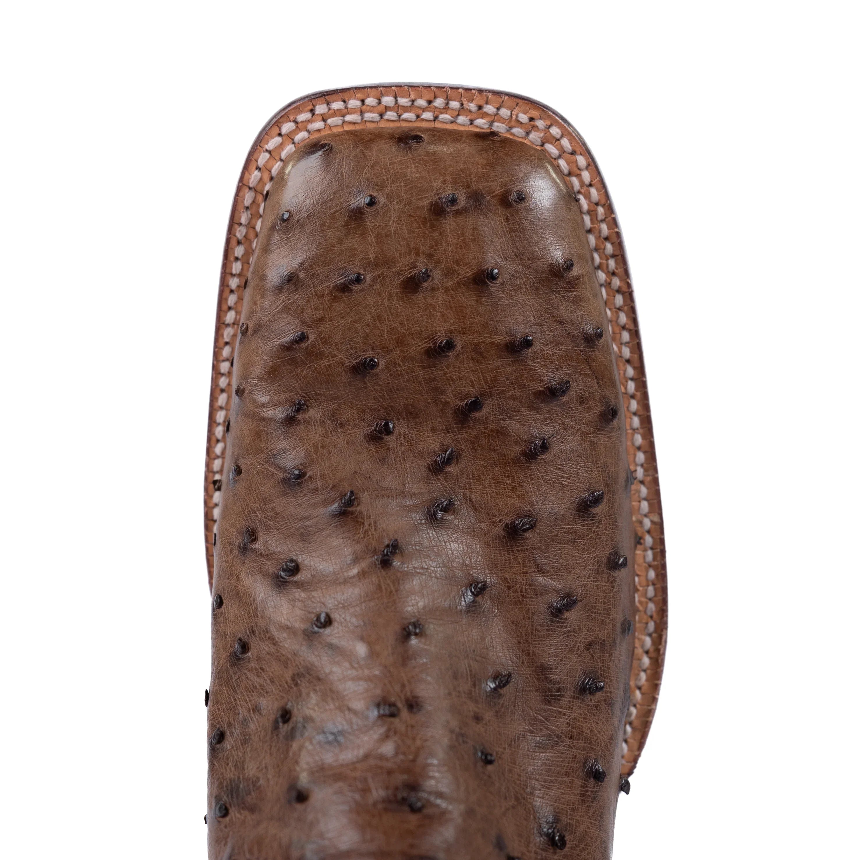 Men's R. Watson Full Quill Ostrich Wide Square with 13″ Chocolate Cowhide Top RW4501-2