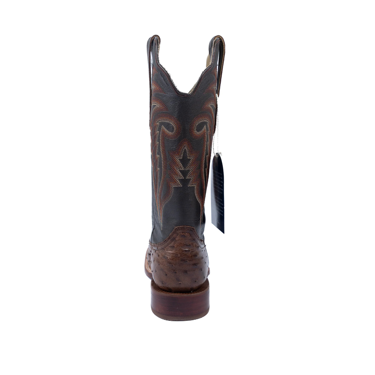 Men's R. Watson Full Quill Ostrich Wide Square with 13″ Chocolate Cowhide Top RW4501-2