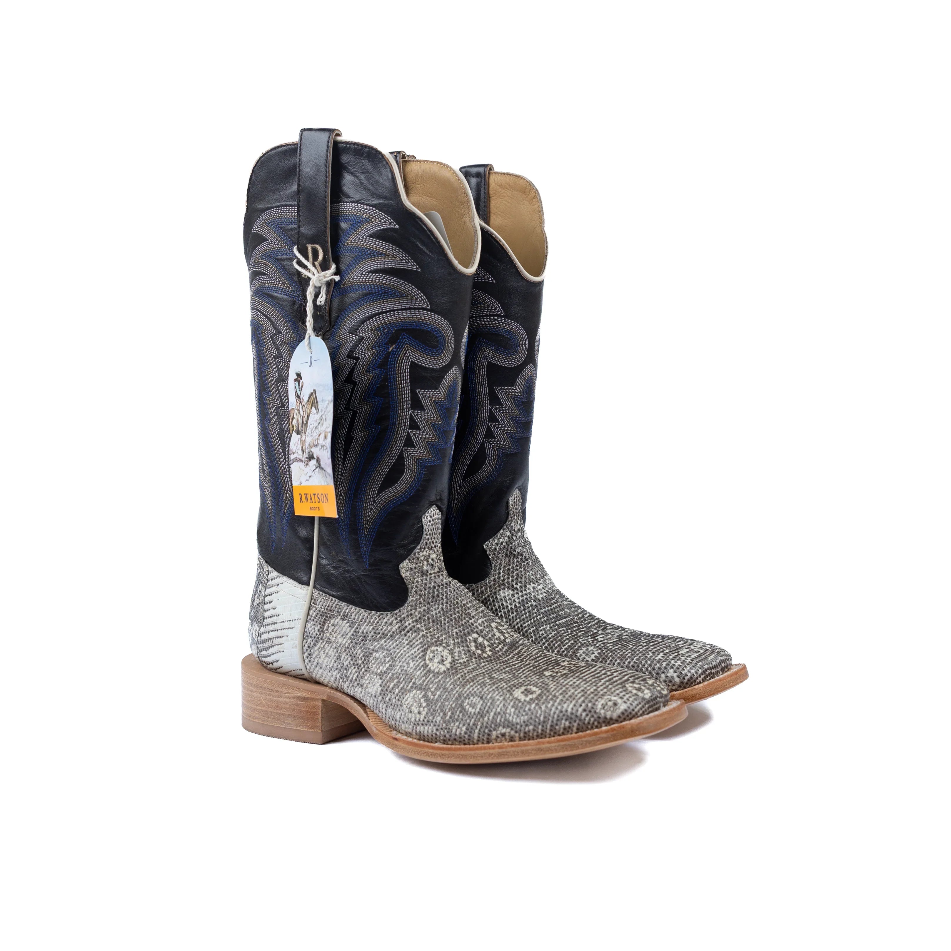 Men’s R. Watson Natural Ringtail Lizard with 13″ Cowhide Tops RW7900-2