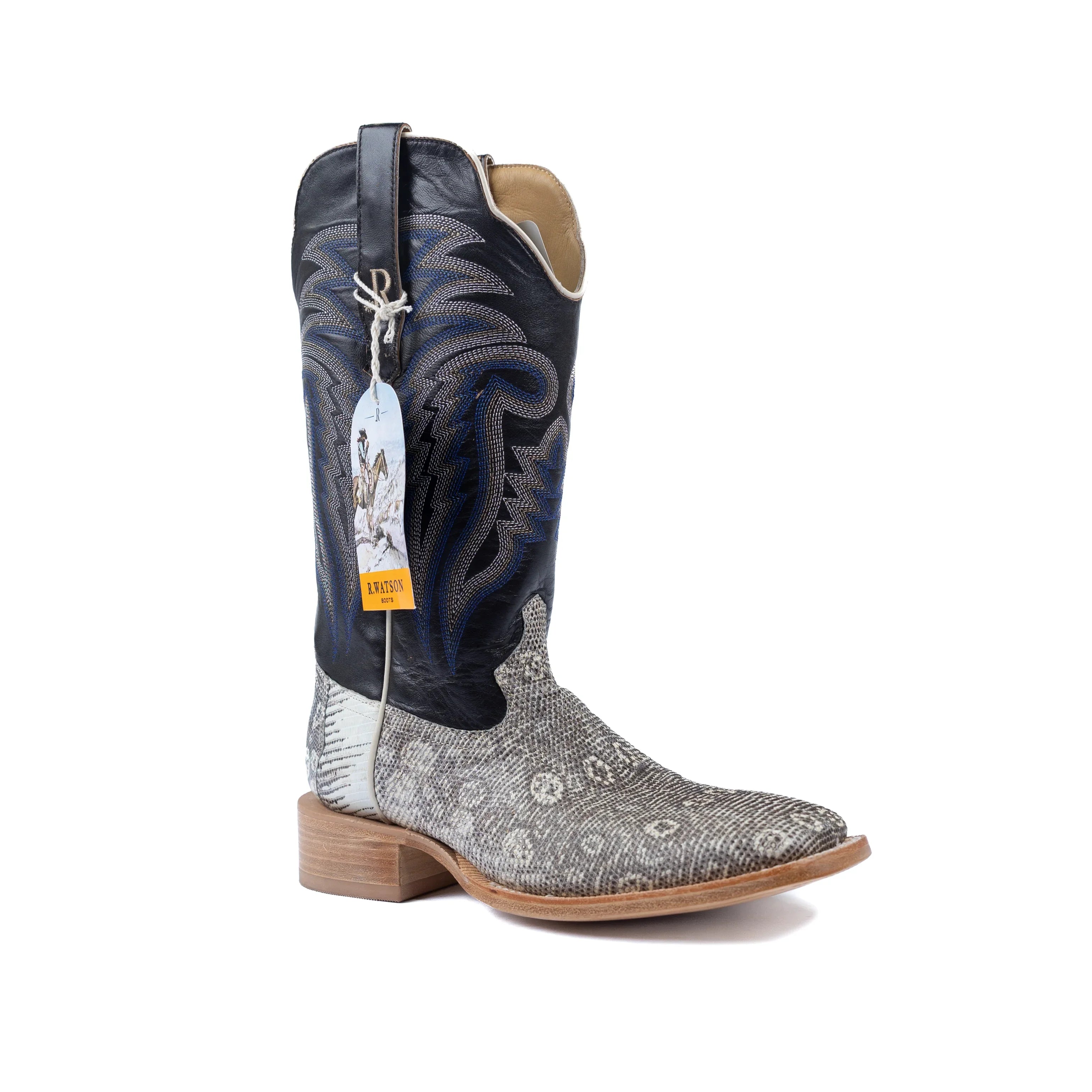 Men’s R. Watson Natural Ringtail Lizard with 13″ Cowhide Tops RW7900-2