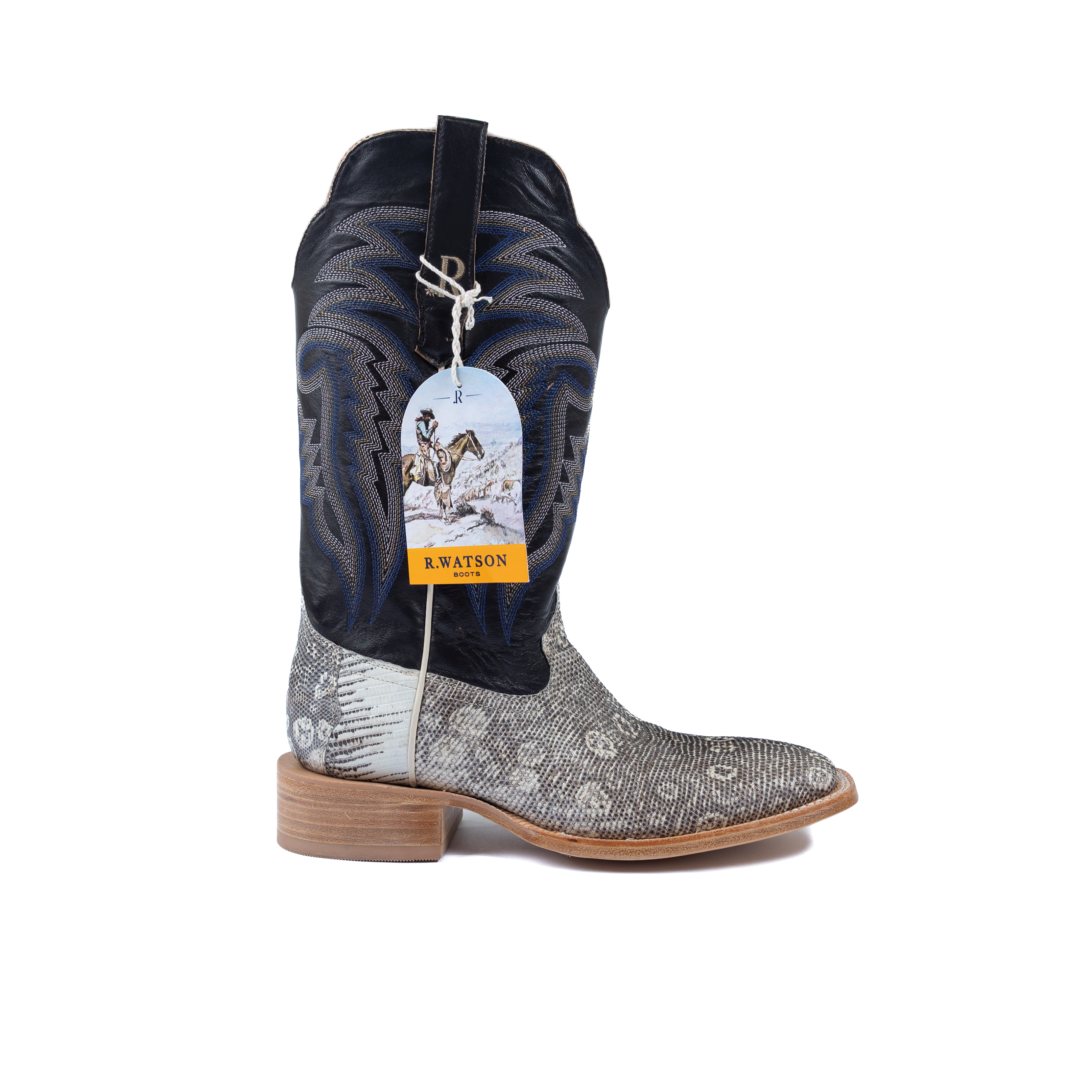 Men’s R. Watson Natural Ringtail Lizard with 13″ Cowhide Tops RW7900-2