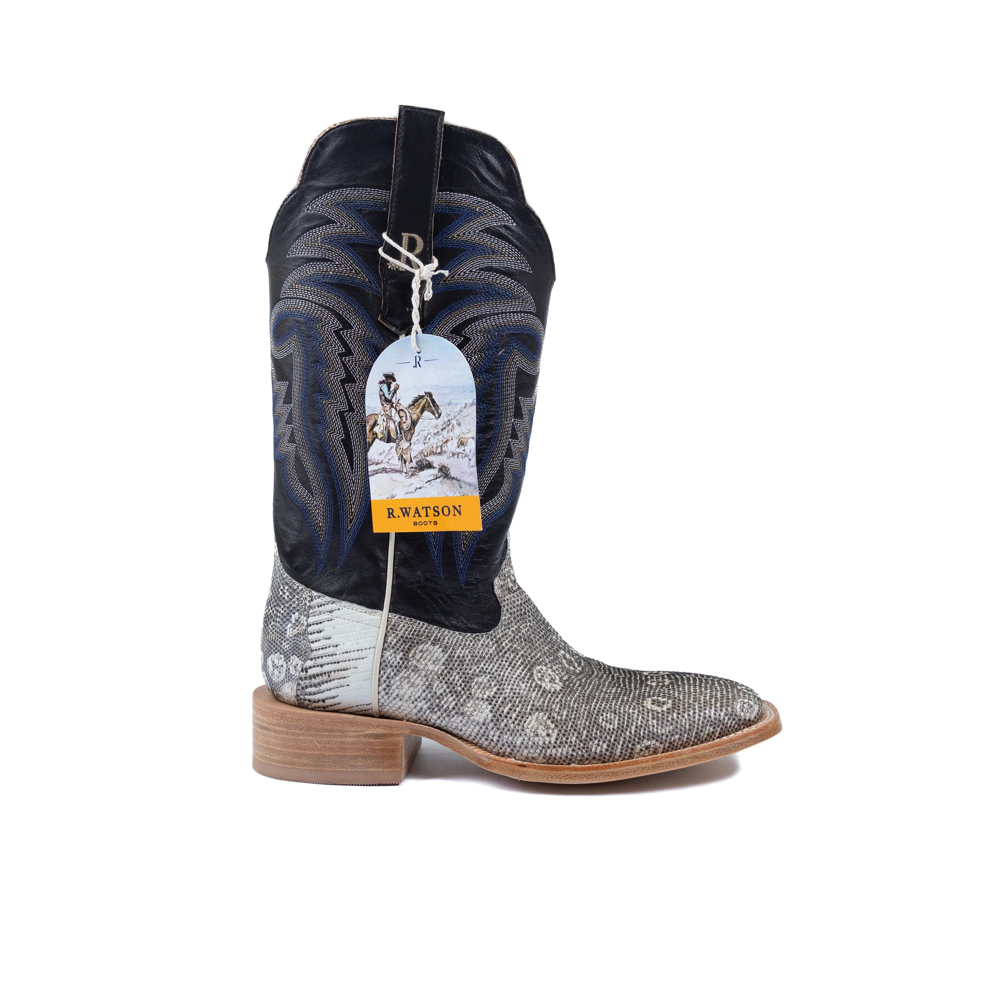 Men’s R. Watson Natural Ringtail Lizard with 13″ Cowhide Tops RW7900-2