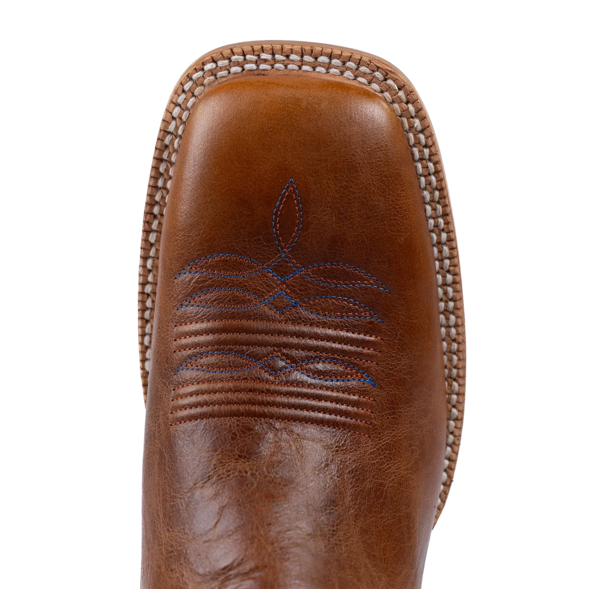 Men's R. Watson Palomino Tan Cowhide Boots with 13″ Baby Blue Goat Top RW8005-2