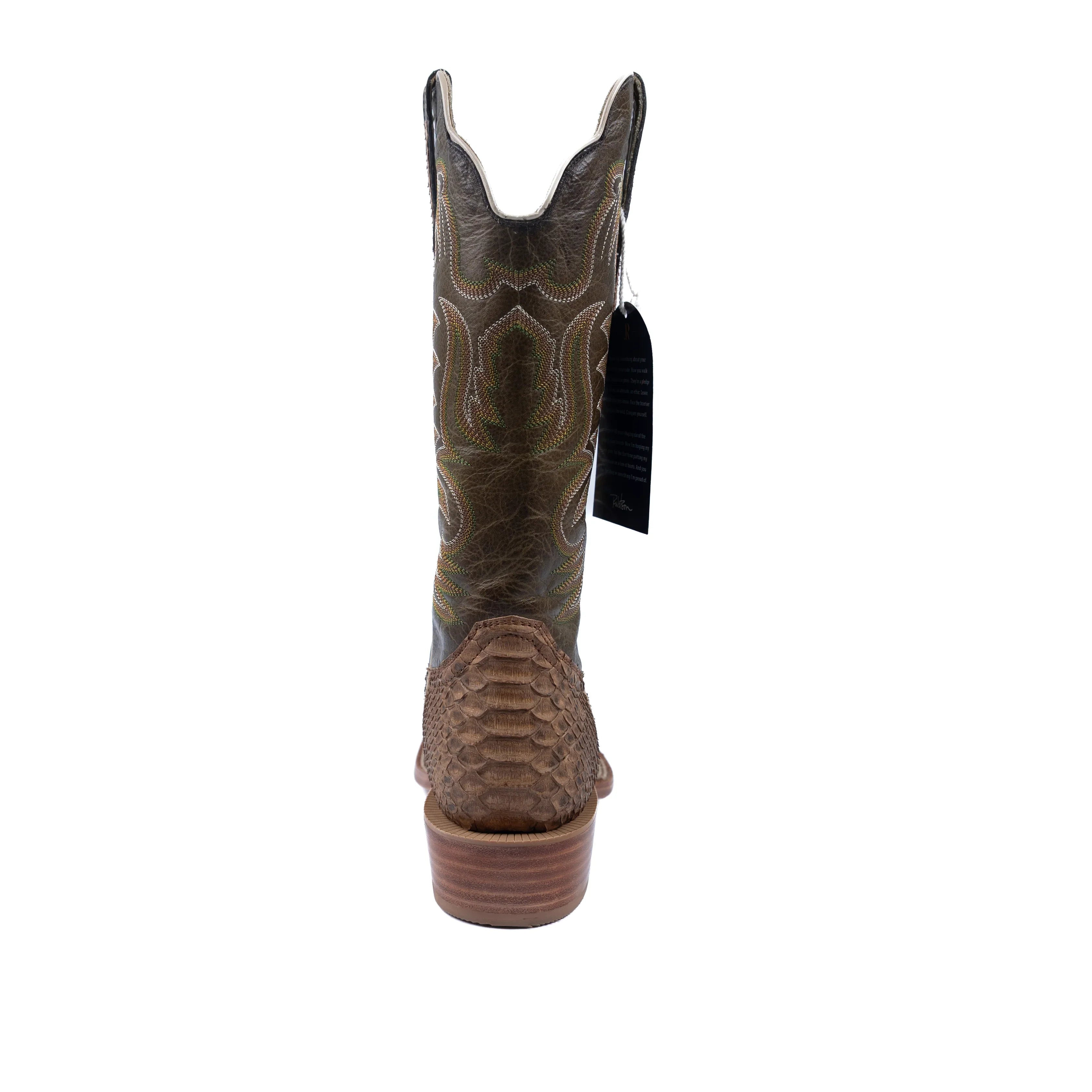 Men's R. Watson Python Wide Square with 13″ Carbon Damiana Cowhide Top RW7911-2