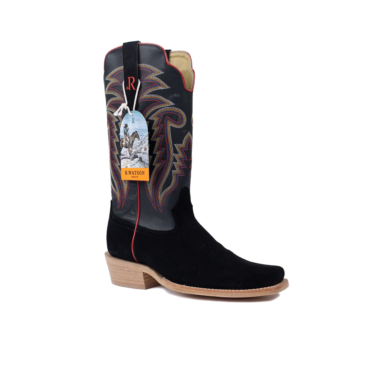 Men's R. Watson Roughout Narrow Square with 13″ Black Cowhide Top RW8208-1