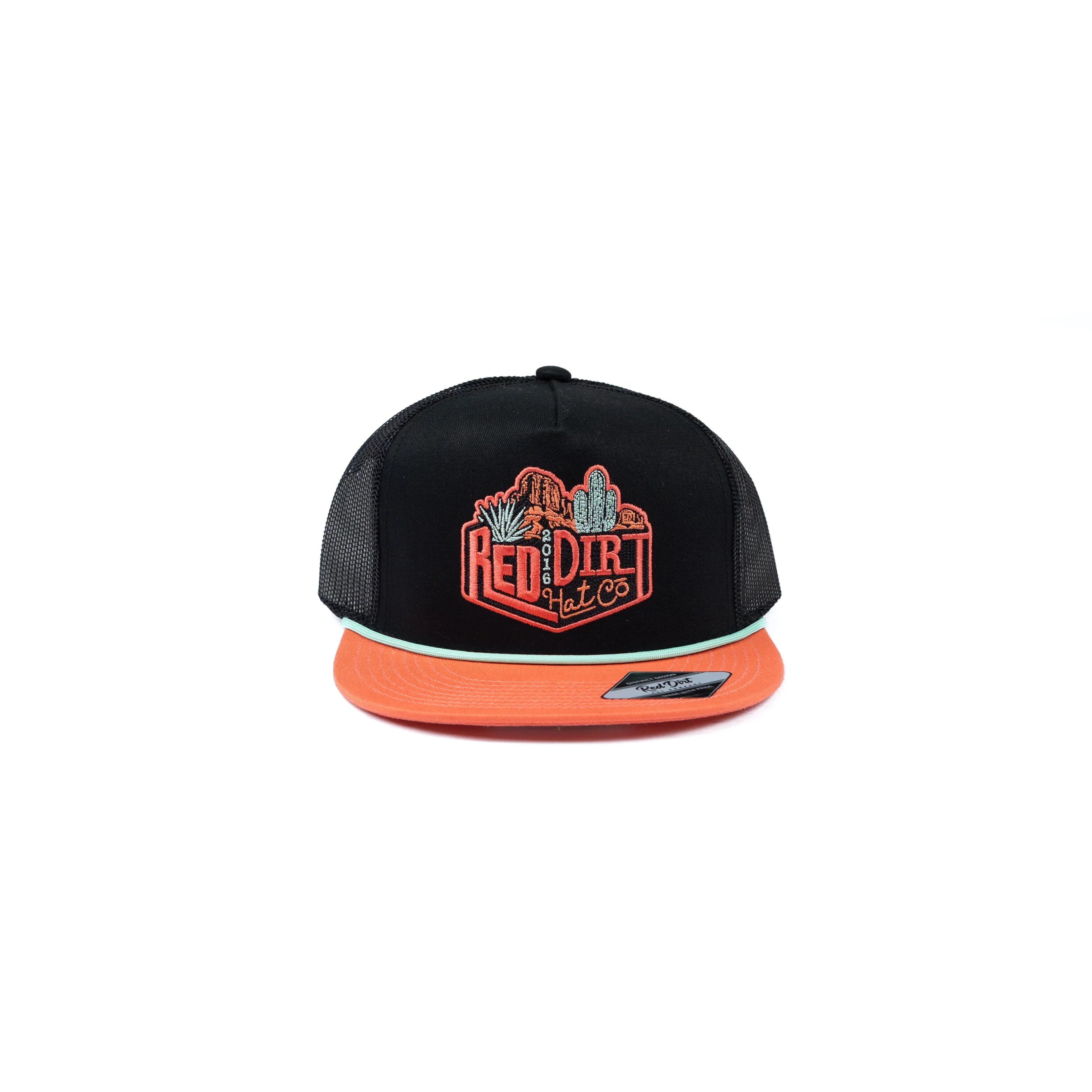 Men's Red Dirt Hat Co Agave Black and Coral Cap RDHC-562
