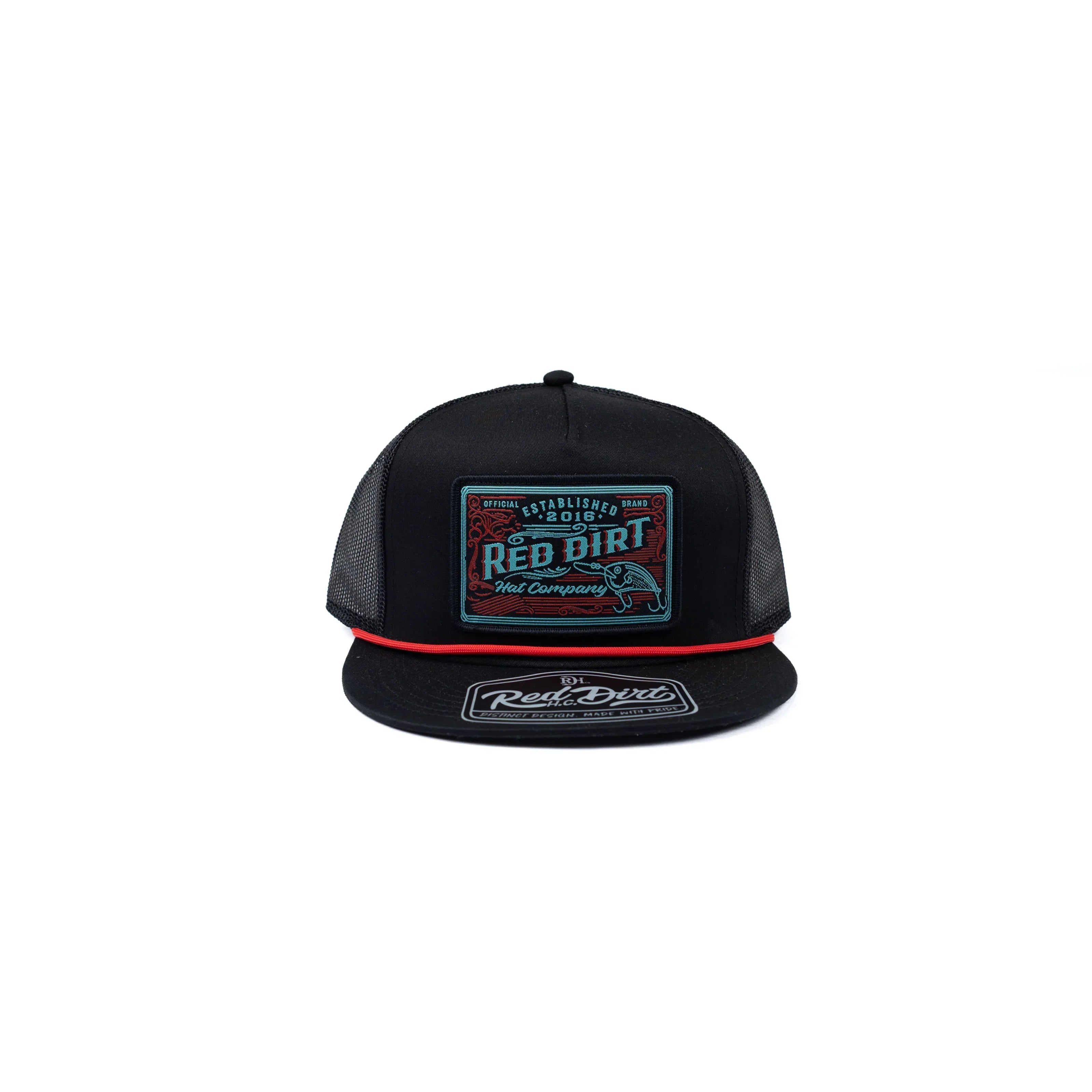Men's Red Dirt Hat Co Black Tackle Box Snapback RDHC-557