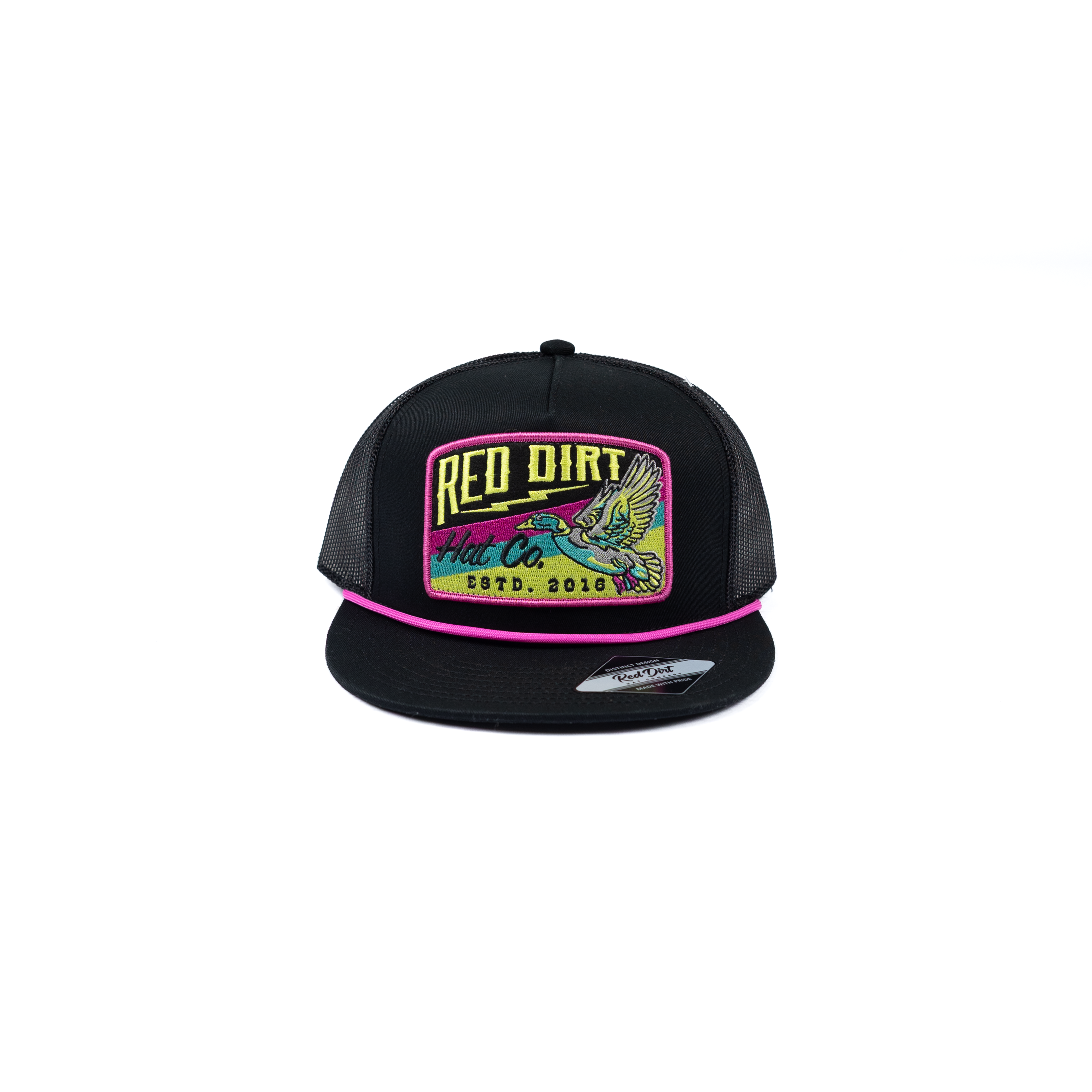 Men's Red Dirt Hat Co Black Top Flight Snapback RDHC-564