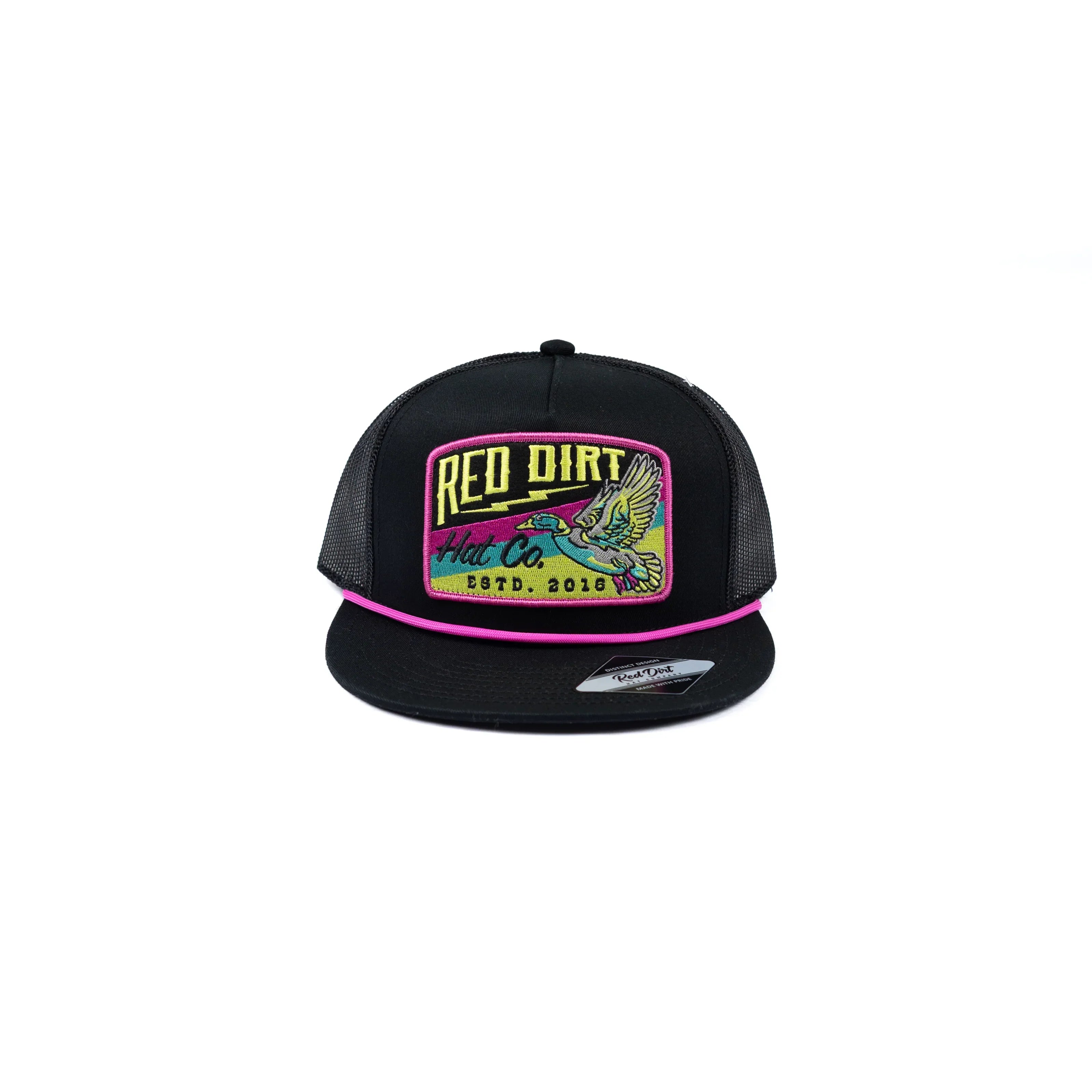 Men's Red Dirt Hat Co Black Top Flight Snapback RDHC-564