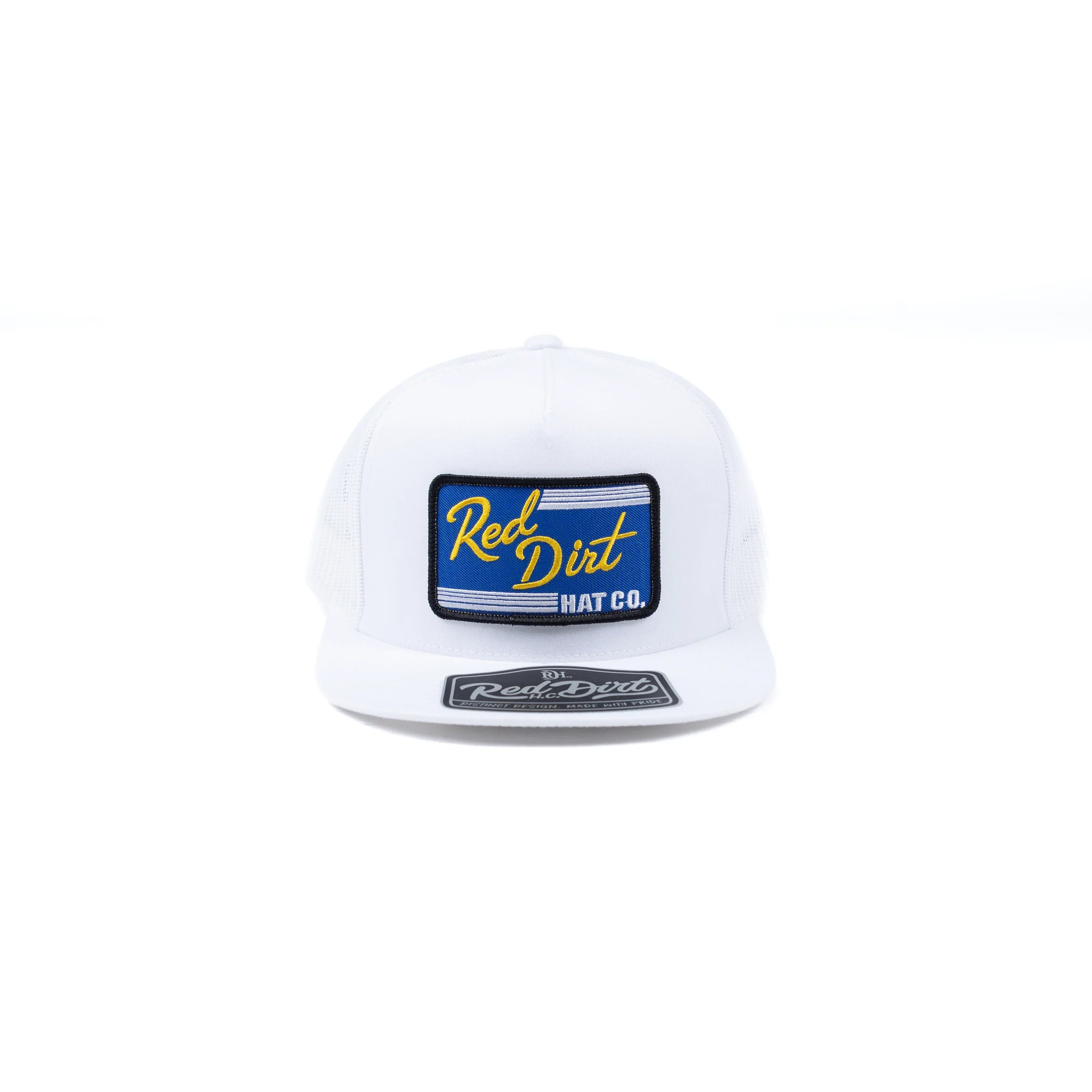 Men's Red Dirt Hat Co White Blue Collar Cap RDHC-621