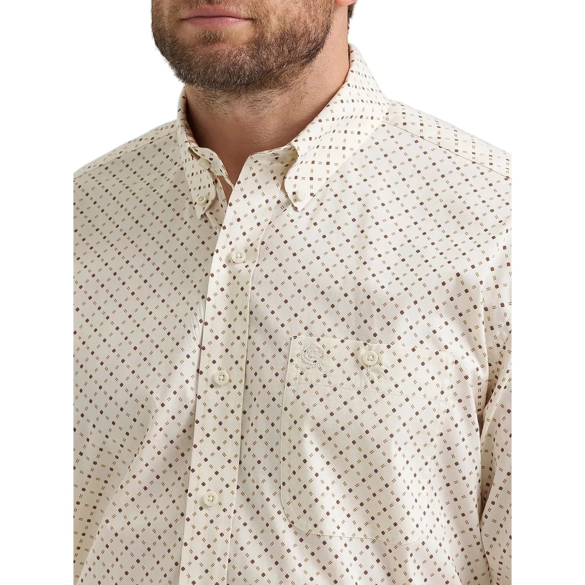Men's Regular George Strait Long Sleeve Button Down One Pocket Shirt 112369563
