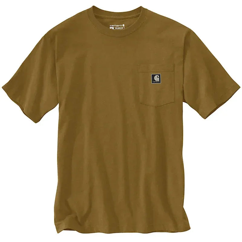 Men's Relaxed Fit Short Sleeve Camo Graphic T-shirt - Golden Grass Heathher 106895-B98 - Crazy House Western Wear