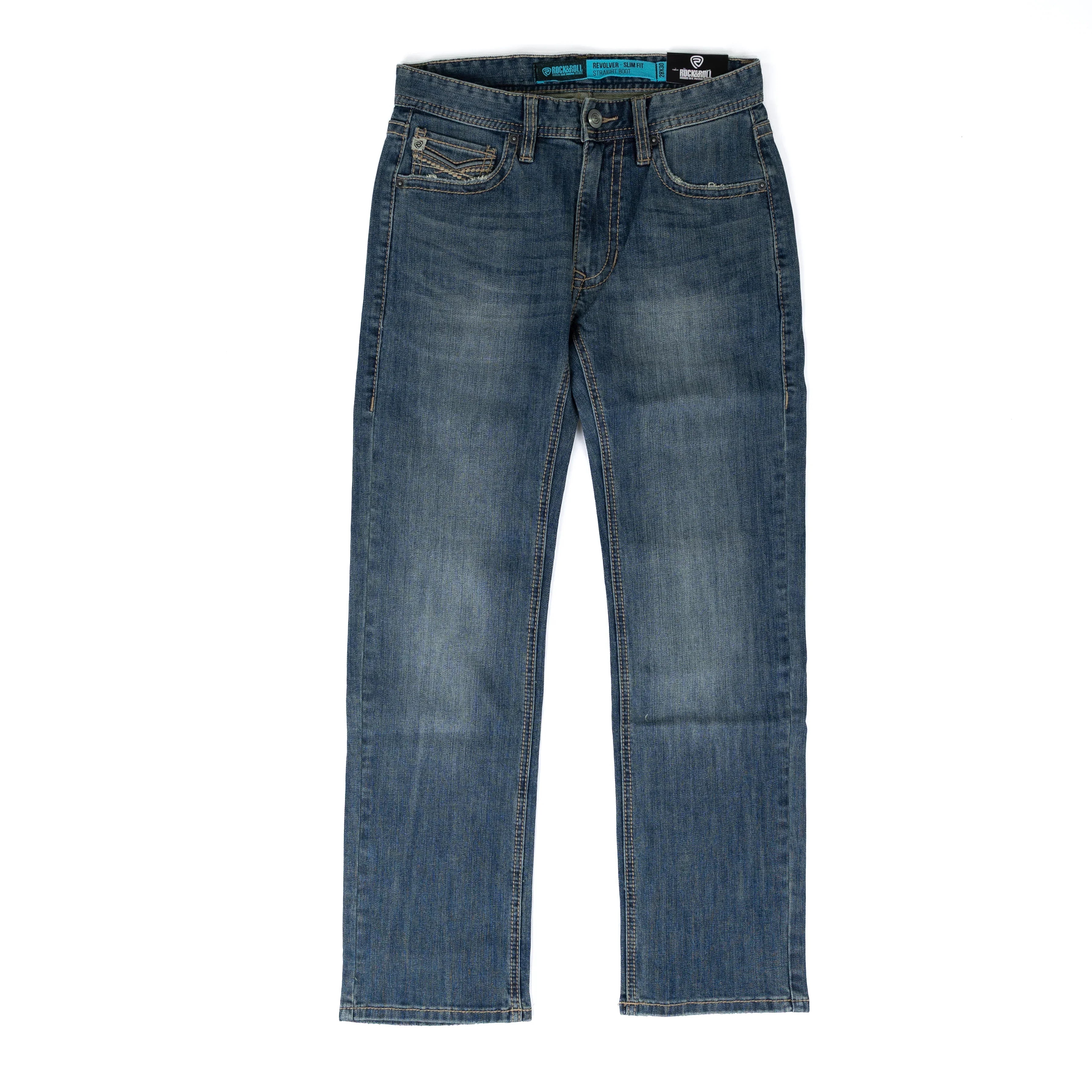 Men's Rock and Roll Denim Revolver Straight Jeans BM1RD08589