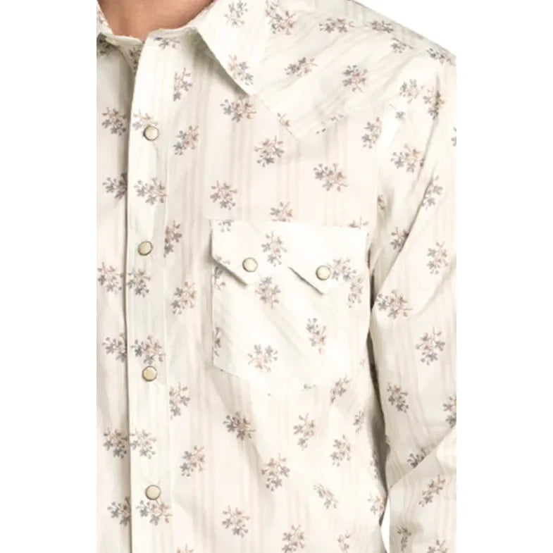 Men's Rock and Roll Floral Long Sleeve Shirt BMN2S07144