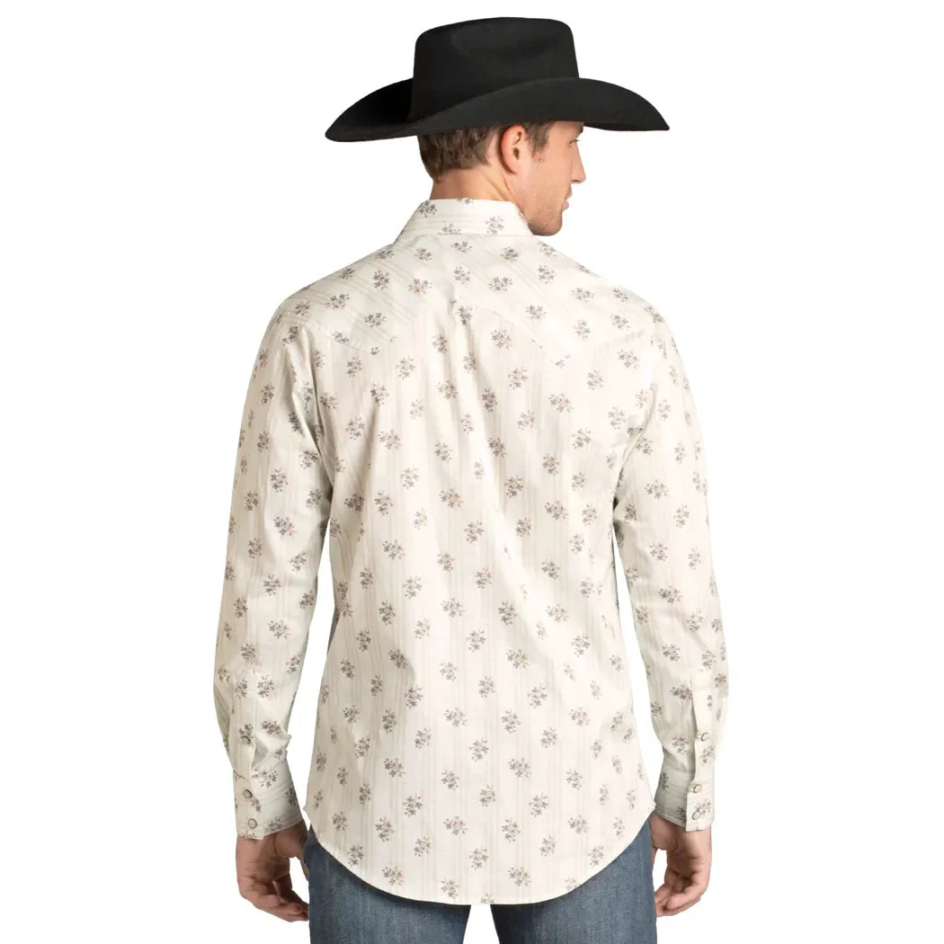 Men's Rock and Roll Floral Long Sleeve Shirt BMN2S07144