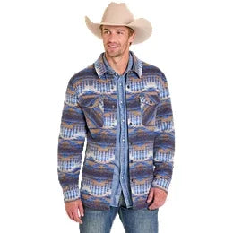 Men's Rock & Roll Jacquard Snap Shirt Jacket