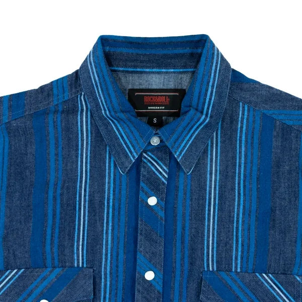 Men's Rock and Roll Long Sleeve Western Snap Shirt BMN2S07153
