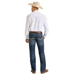Men's Rock & Roll Raised Denim Pistol Stackable Jeans BMSPD06693 - Crazy House Western Wear