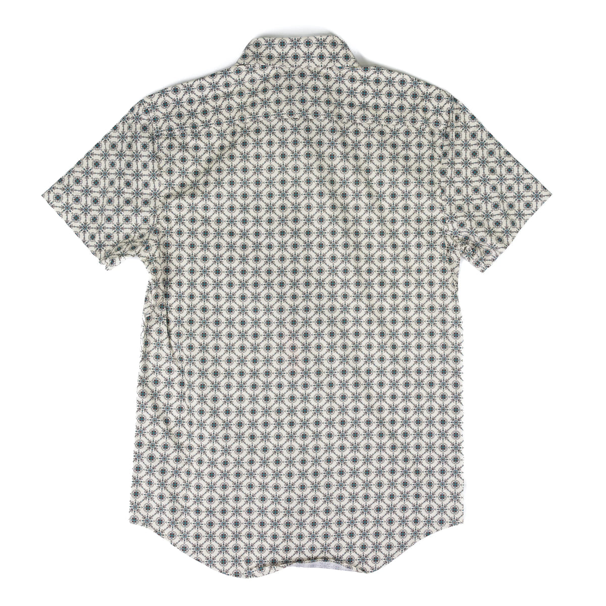 Men's Rock and Roll Short Sleeve Medallion Printed Button Down BMB3S08648