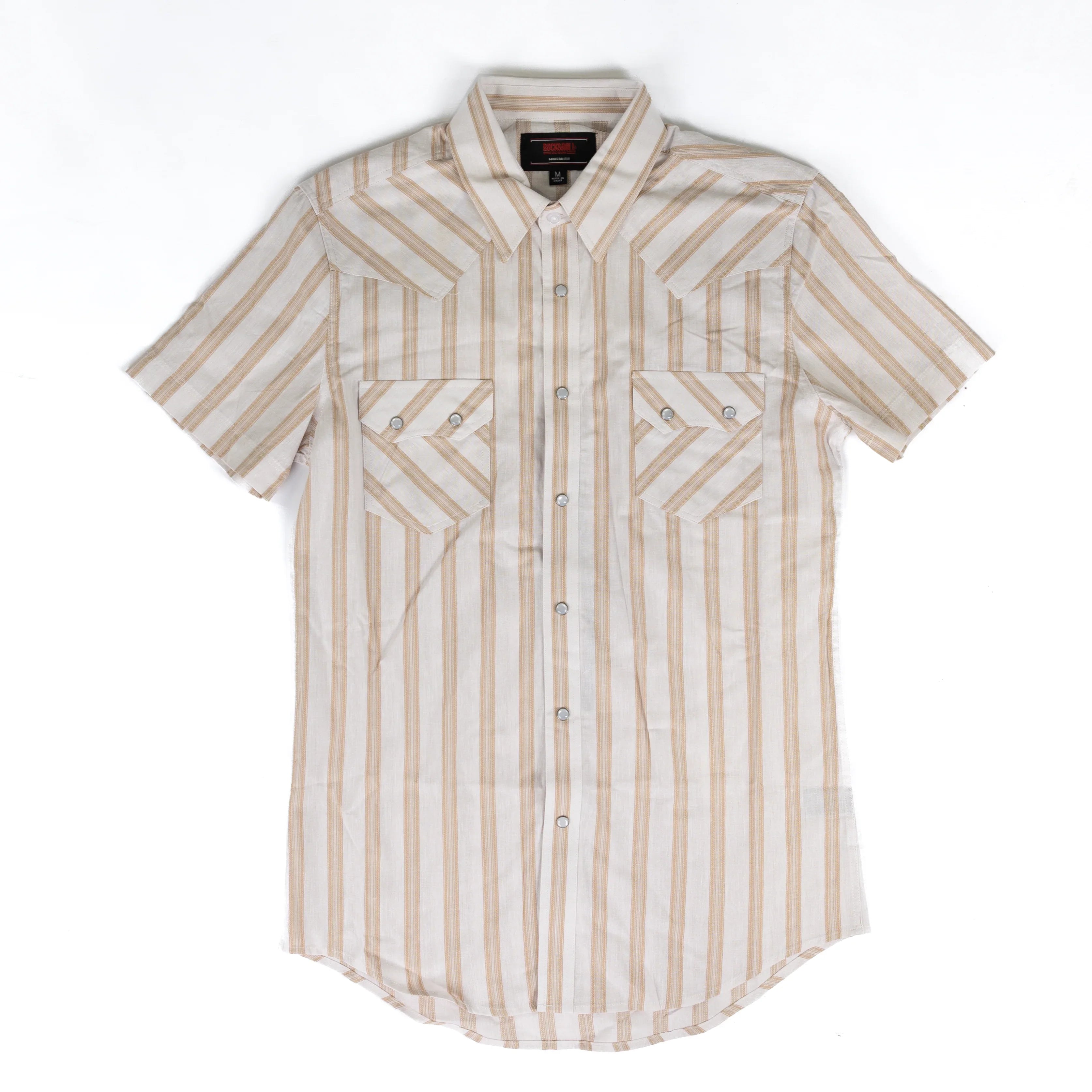Men's Rock and Roll Short Sleeve Striped Shirt BMN3S08669