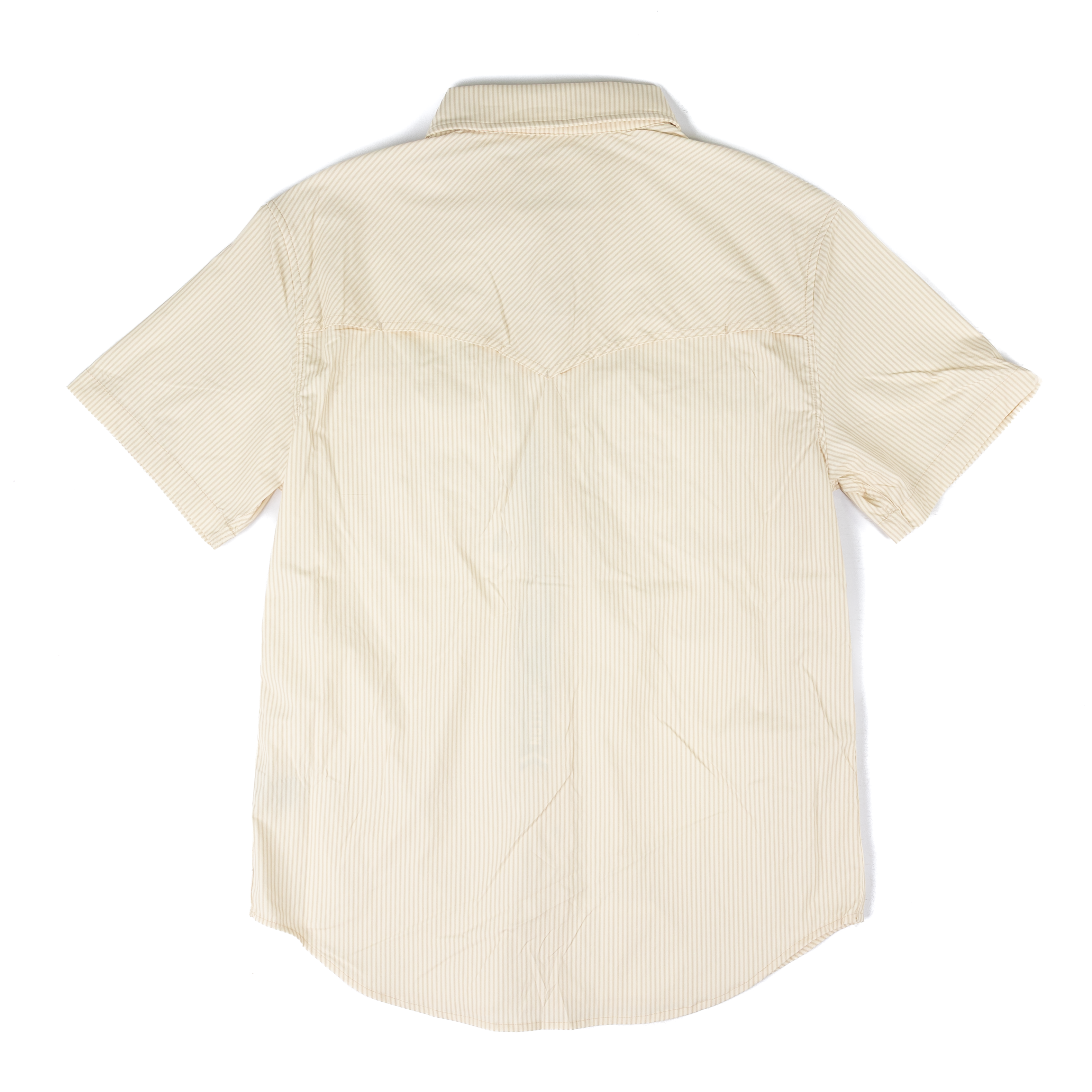 Men's Rock and Roll Short Sleeve Tek Tan Striped Shirt BMN3S08707