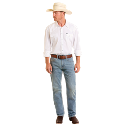Men's Rock & Roll Two Tone Emb Alpha Jeans BMHBD06692 - Crazy House Western Wear