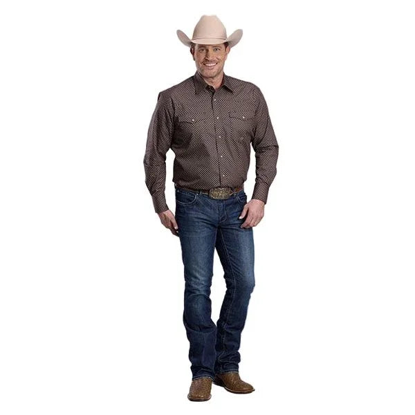 Men's Roper Long Sleeve Amarillo Snap Allover Print Shirt 03-001-0225-1019