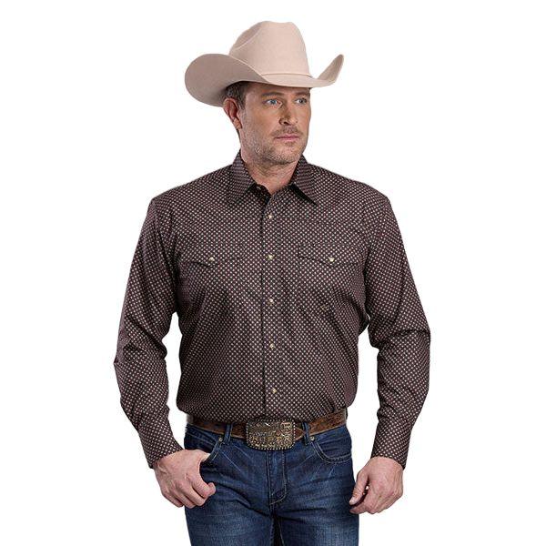 Men's Roper Long Sleeve Amarillo Snap Allover Print Shirt 03-001-0225-1019