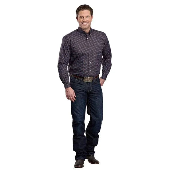 Men's Roper Long Sleeve Button Winter Foulard Western Shirt 03-001-0326-1022