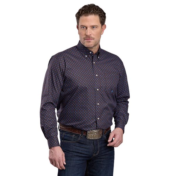 Men's Roper Long Sleeve Button Winter Foulard Western Shirt 03-001-0326-1022
