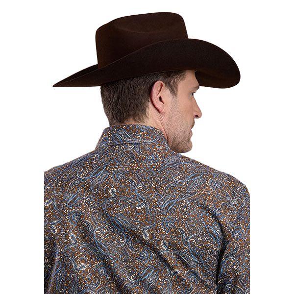 Men's Roper Long Sleeve Snap Bluebird Paisley Western Shirt 03-001-0225-1024