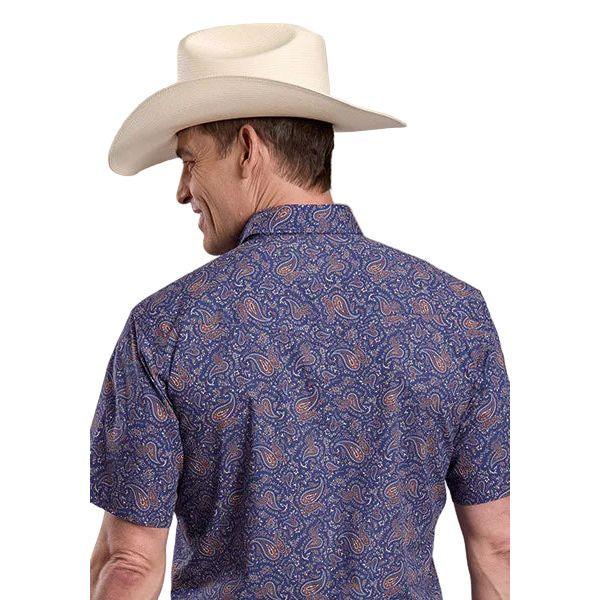 Men's Roper Short Sleeve Performance Allover Print Snap Shirt 03-002-0064-0328