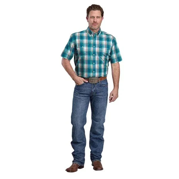 Men's Roper Short Sleeve Sunset Plaid Button Down Shirt 03-002-0378-3021