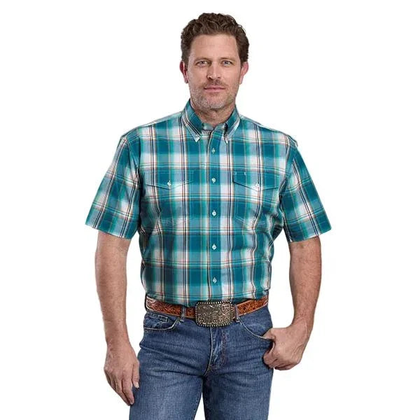 Men's Roper Short Sleeve Sunset Plaid Button Down Shirt 03-002-0378-3021