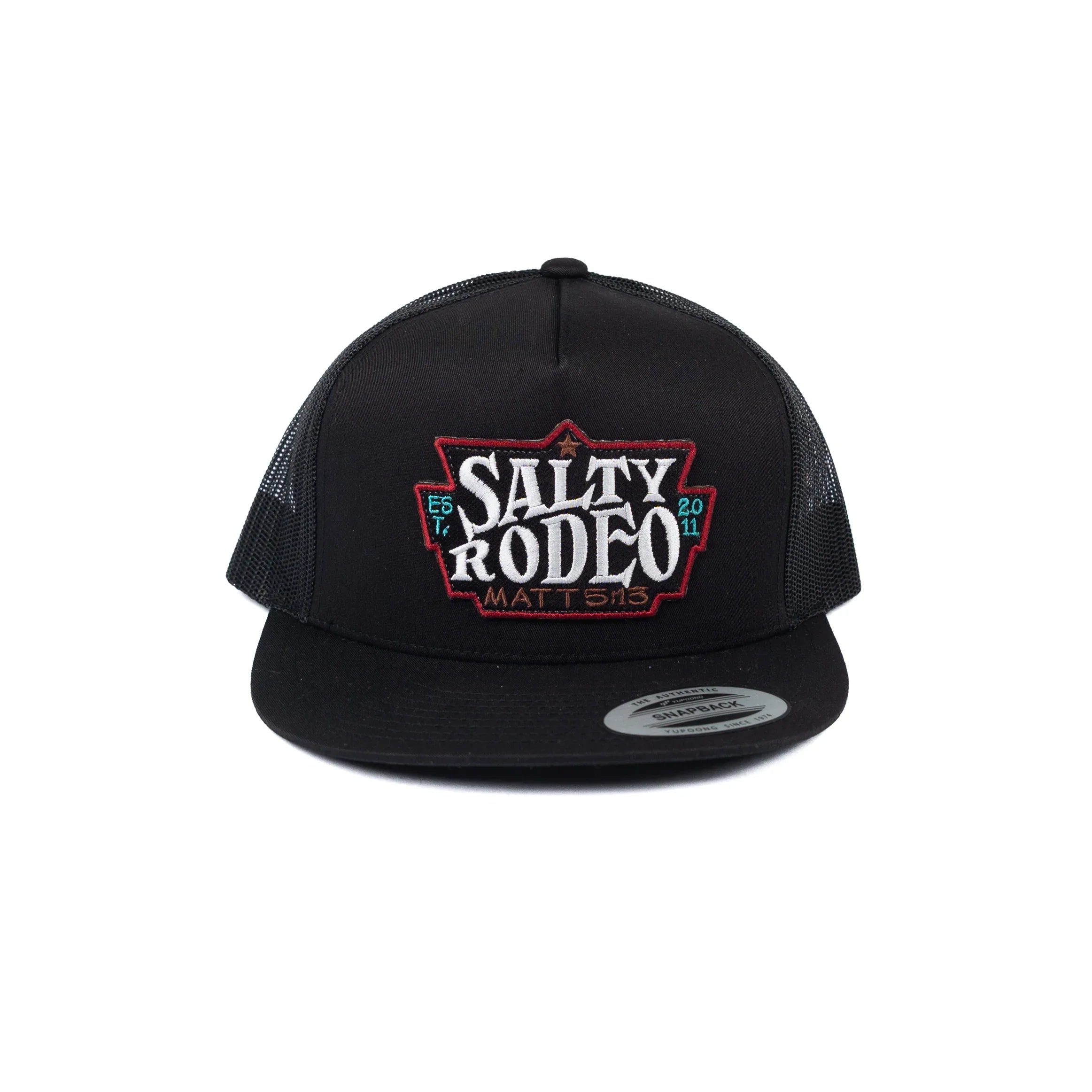Men's Salty Rodeo Back Snapback with Bad Land Patch SRCBLKBADLAND