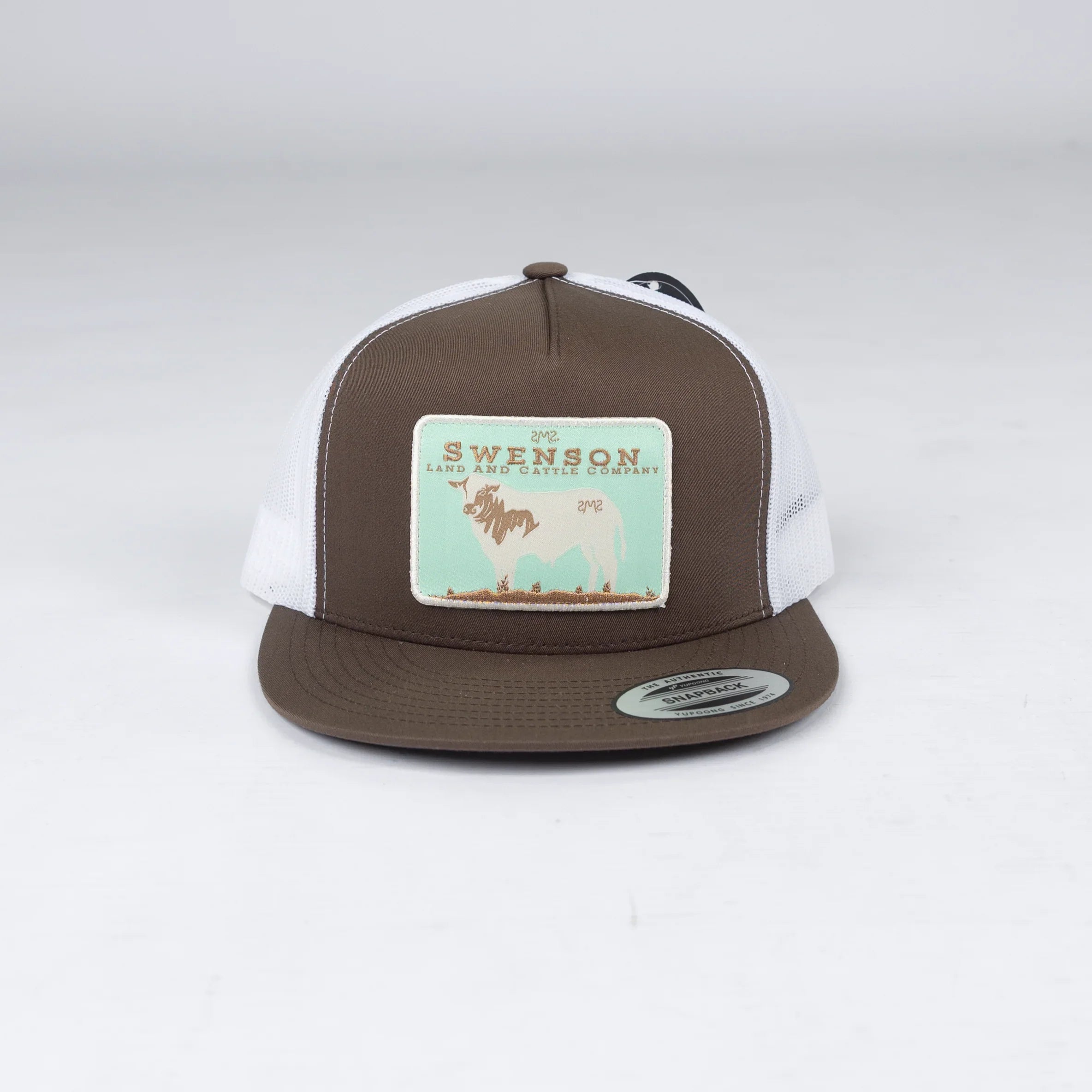 Men's Salty Rodeo Brown/White Snapback with Latigo Patch SRCLATIGO-BRNWHT