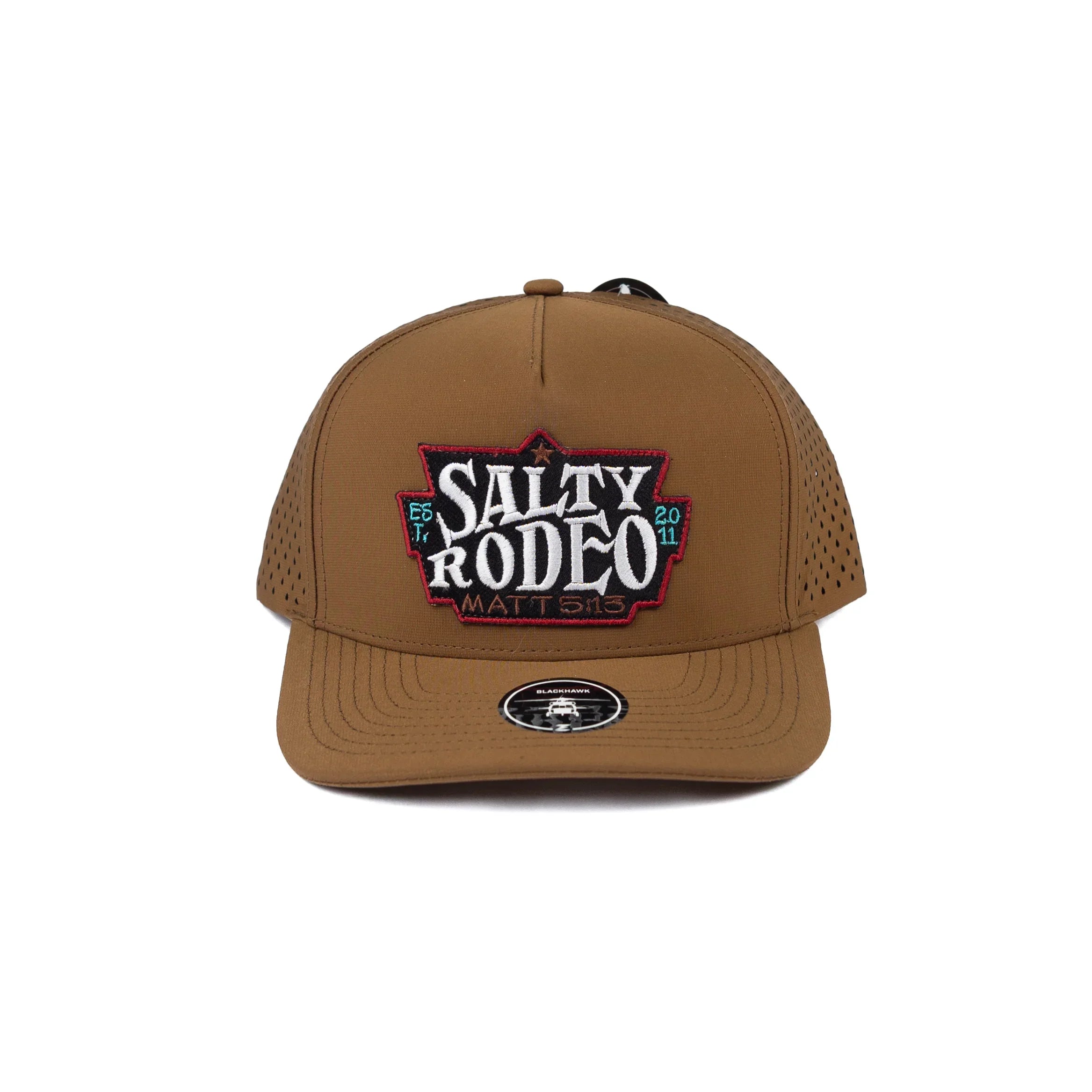 Men's Salty Rodeo Caramel Vented Snapback with Badland Patch SRCBADLAND-CARM