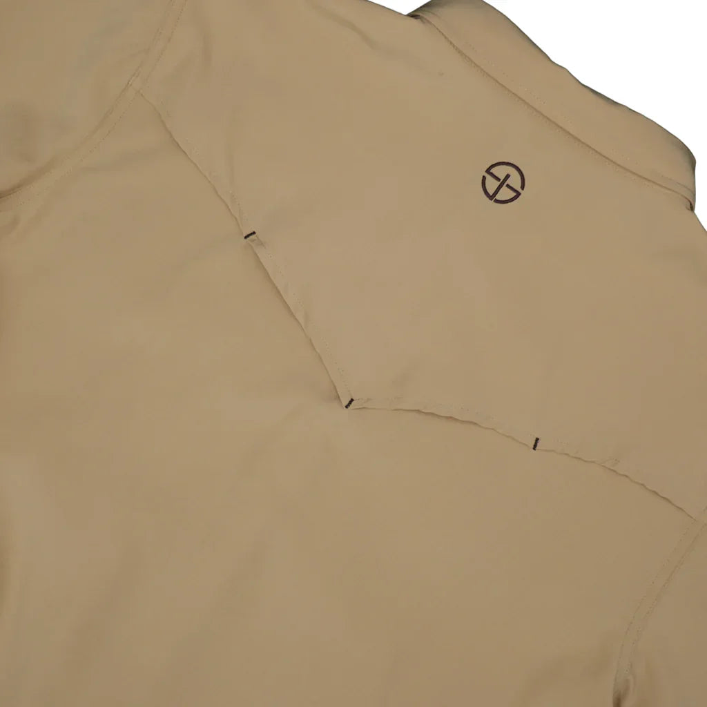 Men's SanJac Cowboy Khaki Long Sleeve Performance Pearl Snap Shirt COA-LS-CBKH