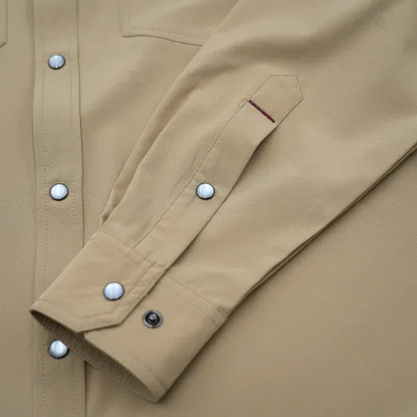 Men's SanJac Khaki Long Sleeve Snap Up COAHUILA-L/S-TAN - Crazy House Western Wear