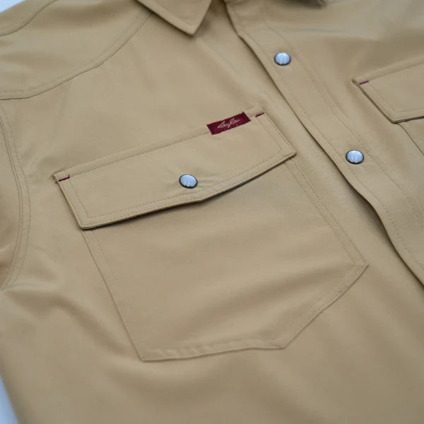 Men's SanJac Khaki Long Sleeve Snap Up COAHUILA-L/S-TAN - Crazy House Western Wear